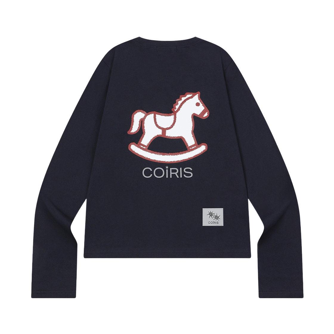 C-P00000KA Coiris Crayon Pony Graphic Long Sleeve T Navy