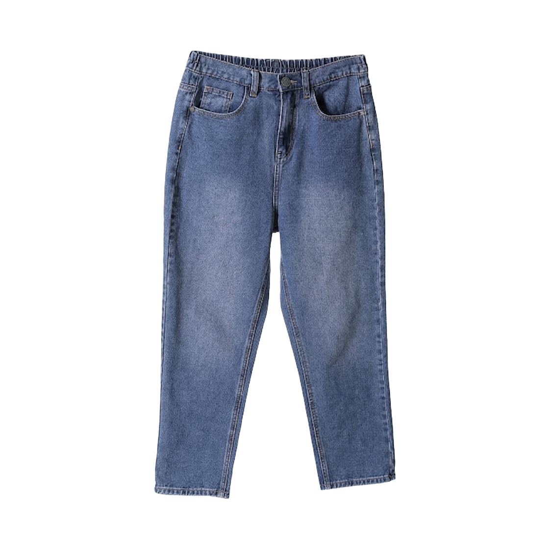 GC3726 GCLIP Back-Banded Blue Straight-Leg Jeans