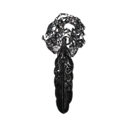 AX CONNECTION Feather Pendant Square Chain Necklace