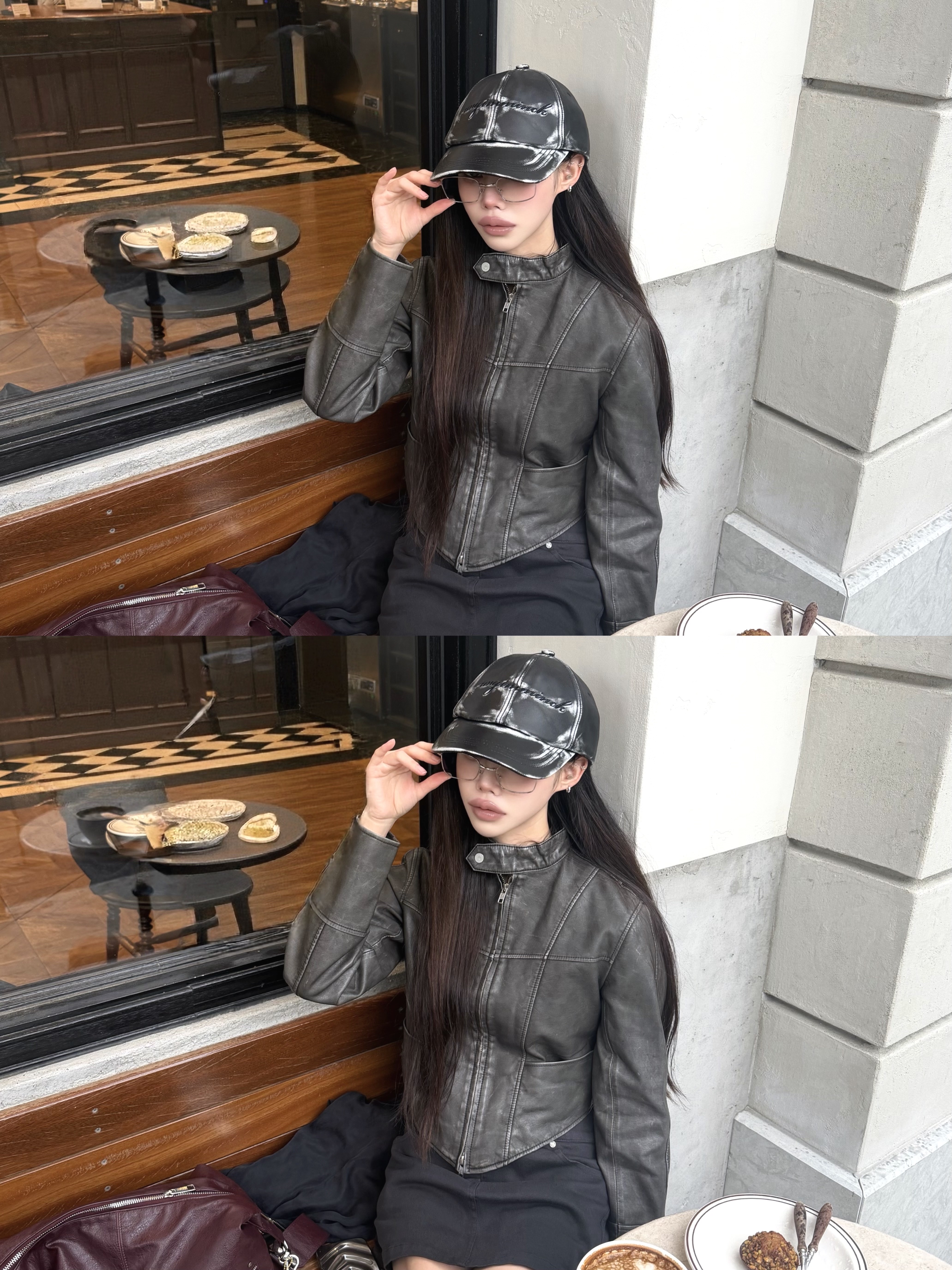 [예약 배송] RECLOW Stainless Amon F Folder Glasses Silver 착용 스타일 - 8