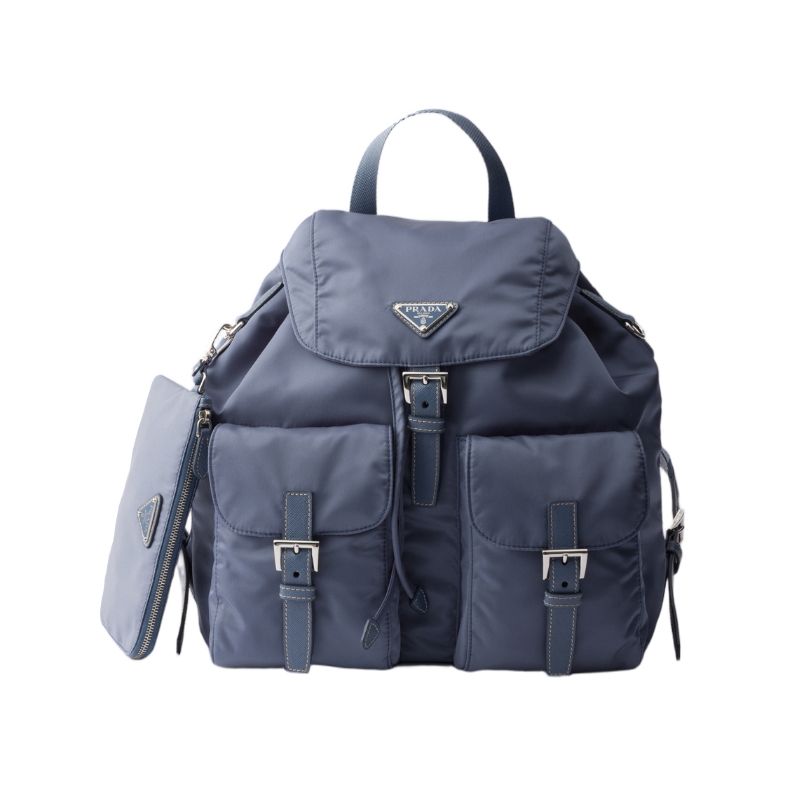 1BZ811-RV44-F0D57 Prada Medium Re-Nylon Backpack Aviation Blue