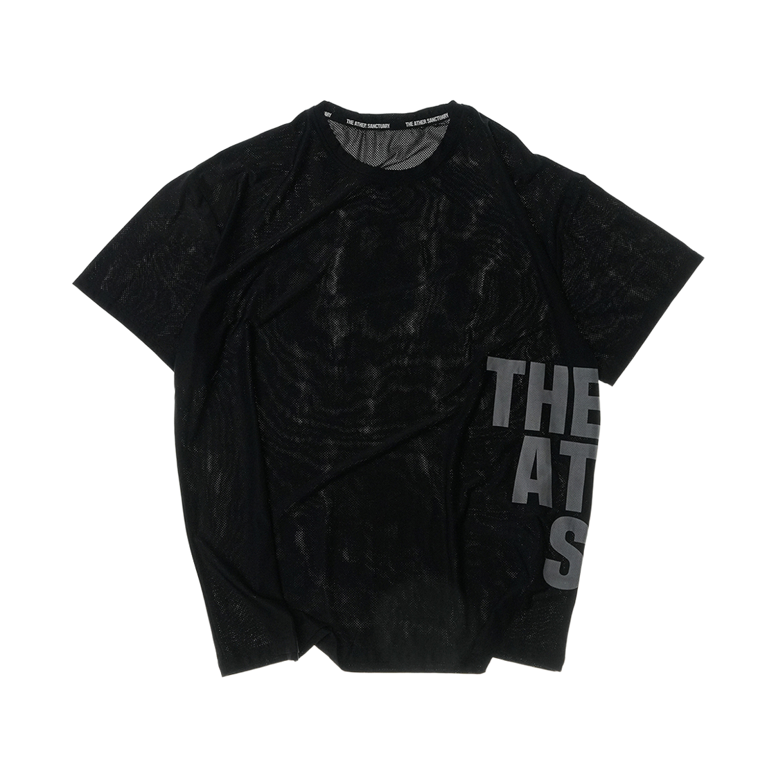 TS-029 THE ATHER SANCTUARY Origin Big Logo Mesh S/S Tee Black