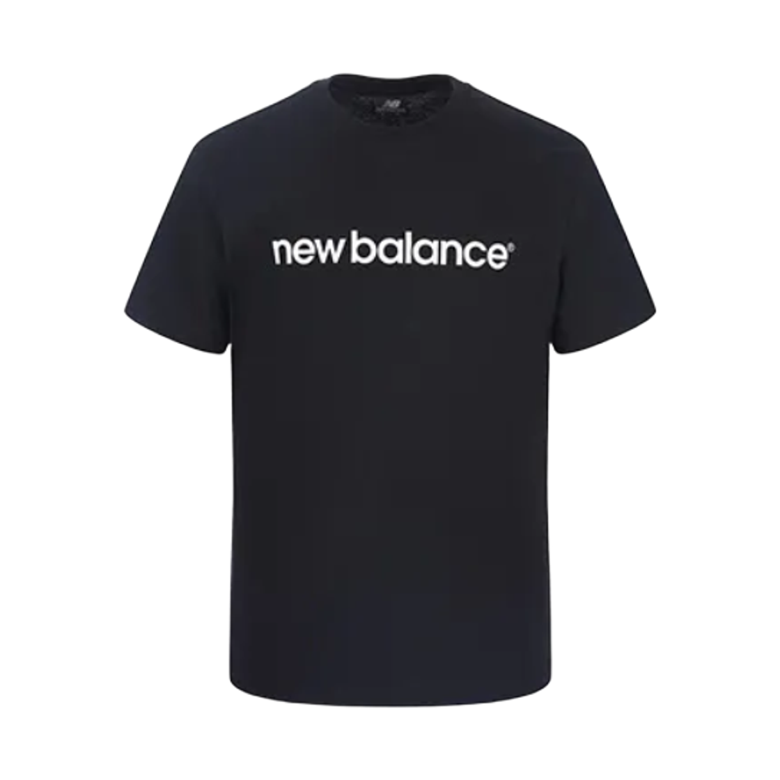뉴발란스 에센셜 레터링 로고 티셔츠 블랙(New Balance Essential Lettering Logo T-Shirt Black)