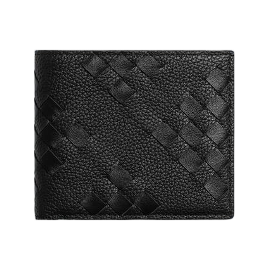 876766V6PC31000 Bottega Veneta Intrecciato Bi-Fold Wallet Black