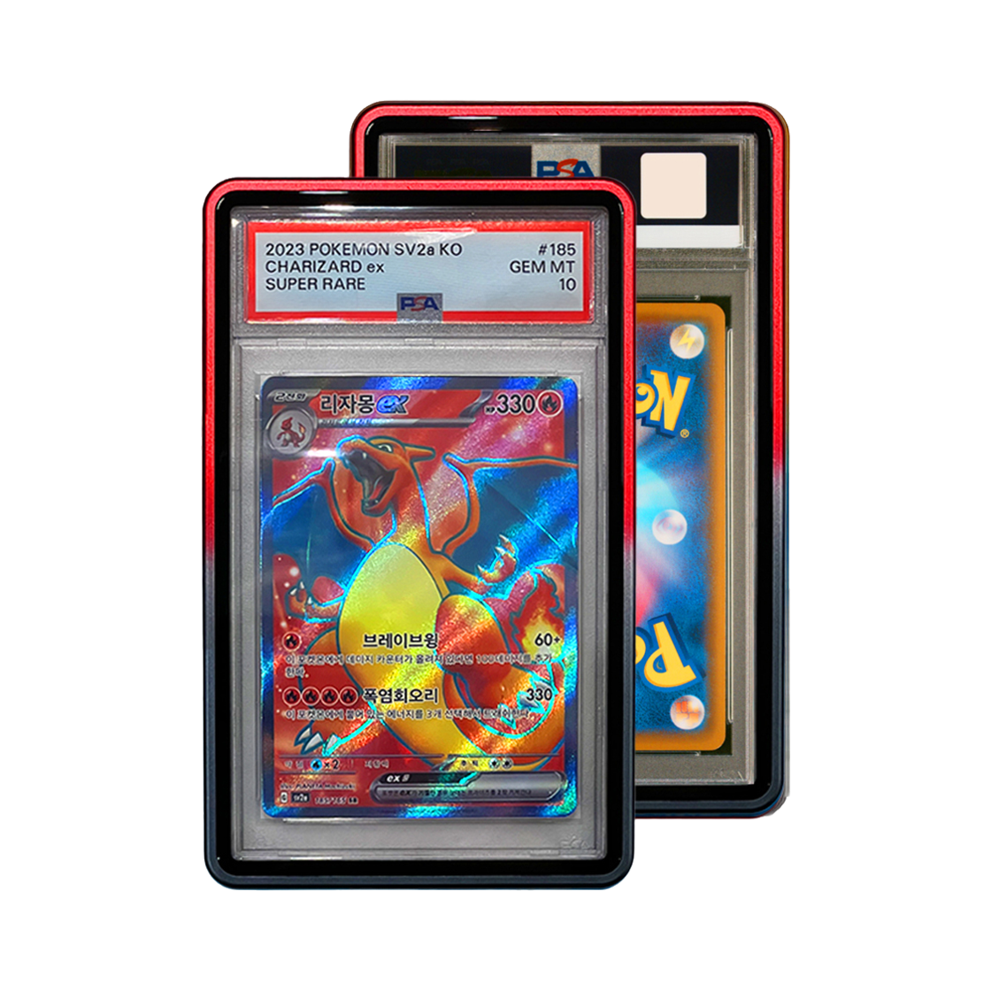 데일리케이 PSA 알루미늄 등급카드 케이스 블랙 레드(DAILY.K PSA aluminium graded card case black red)