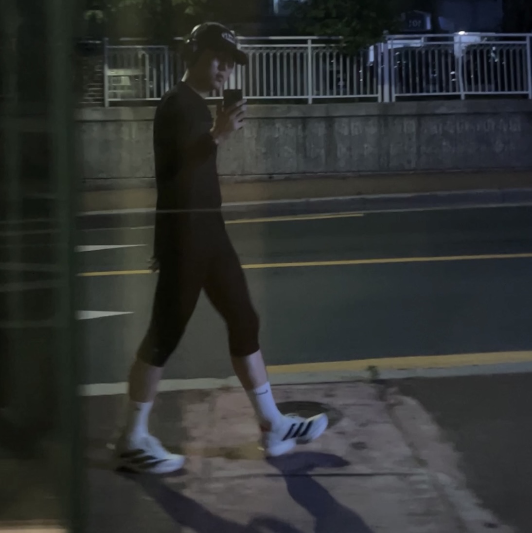 Adidas Adizero Takumi Sen 11 Cloud White Core Black, Nike Park 7 Long Sleeve Top Black 착용 스타일