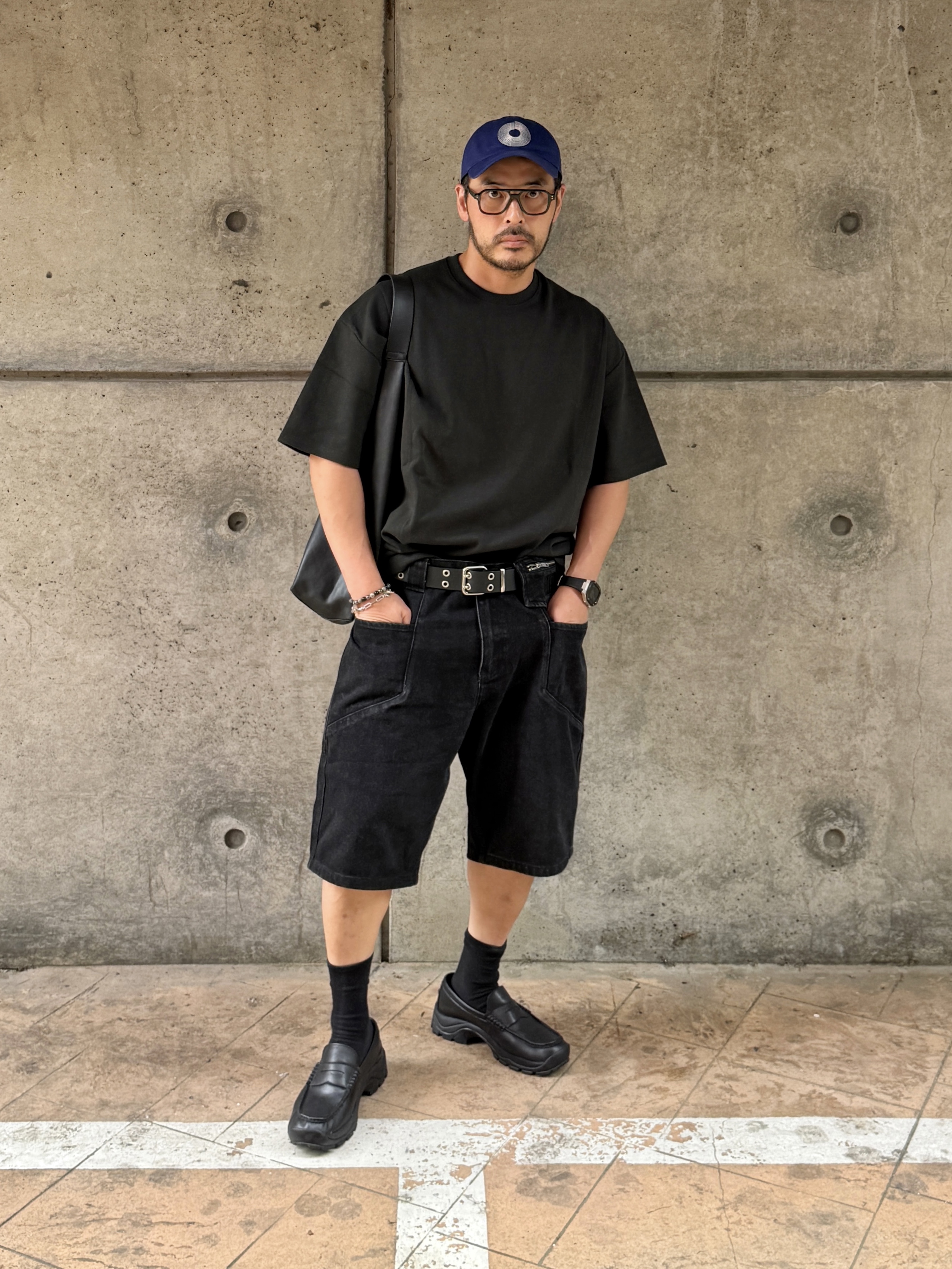 Curated Parade Uncircle Cap Blue 착용 스타일 - 4