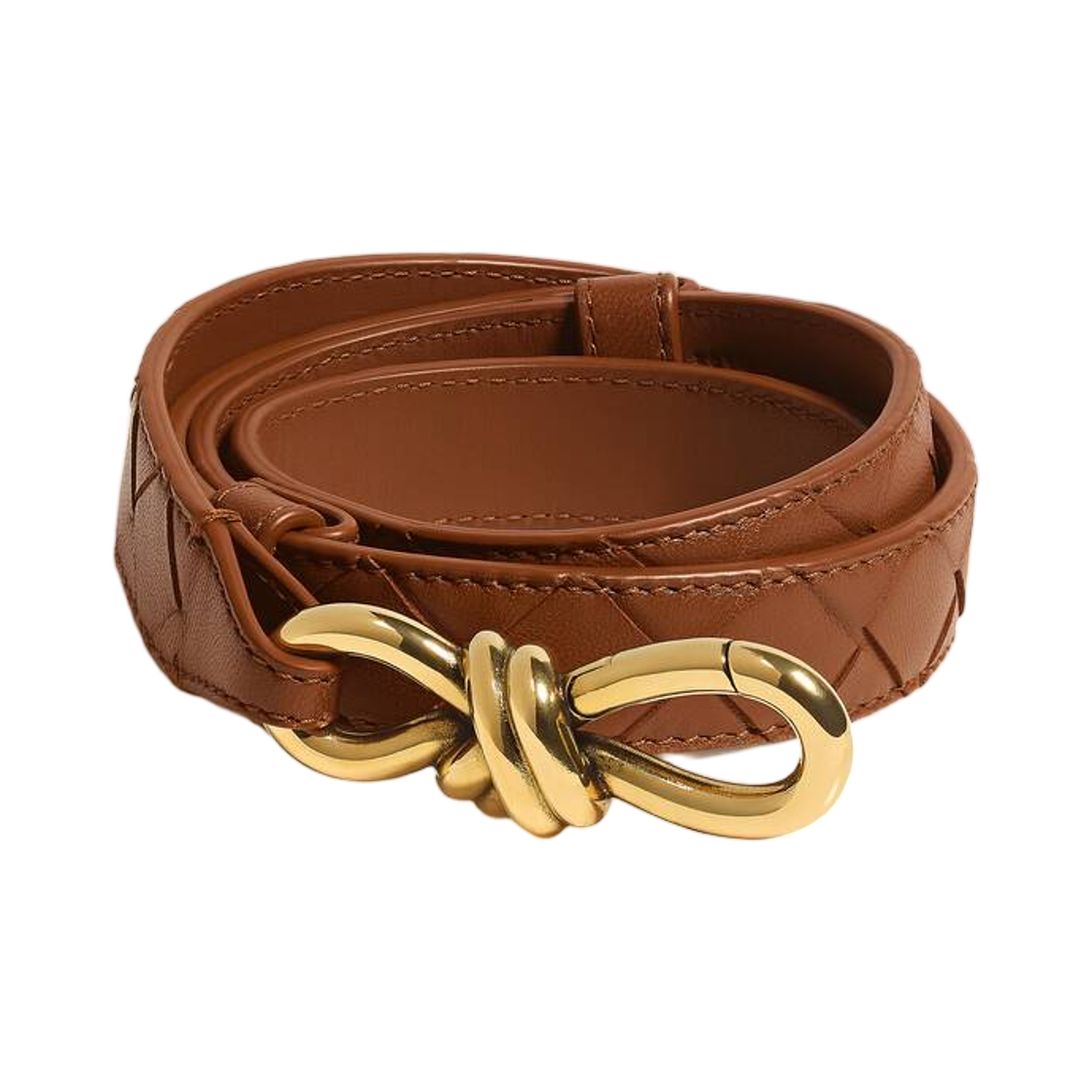 855245VCPP52387 (W) Bottega Veneta Andiamo Belt Tannin