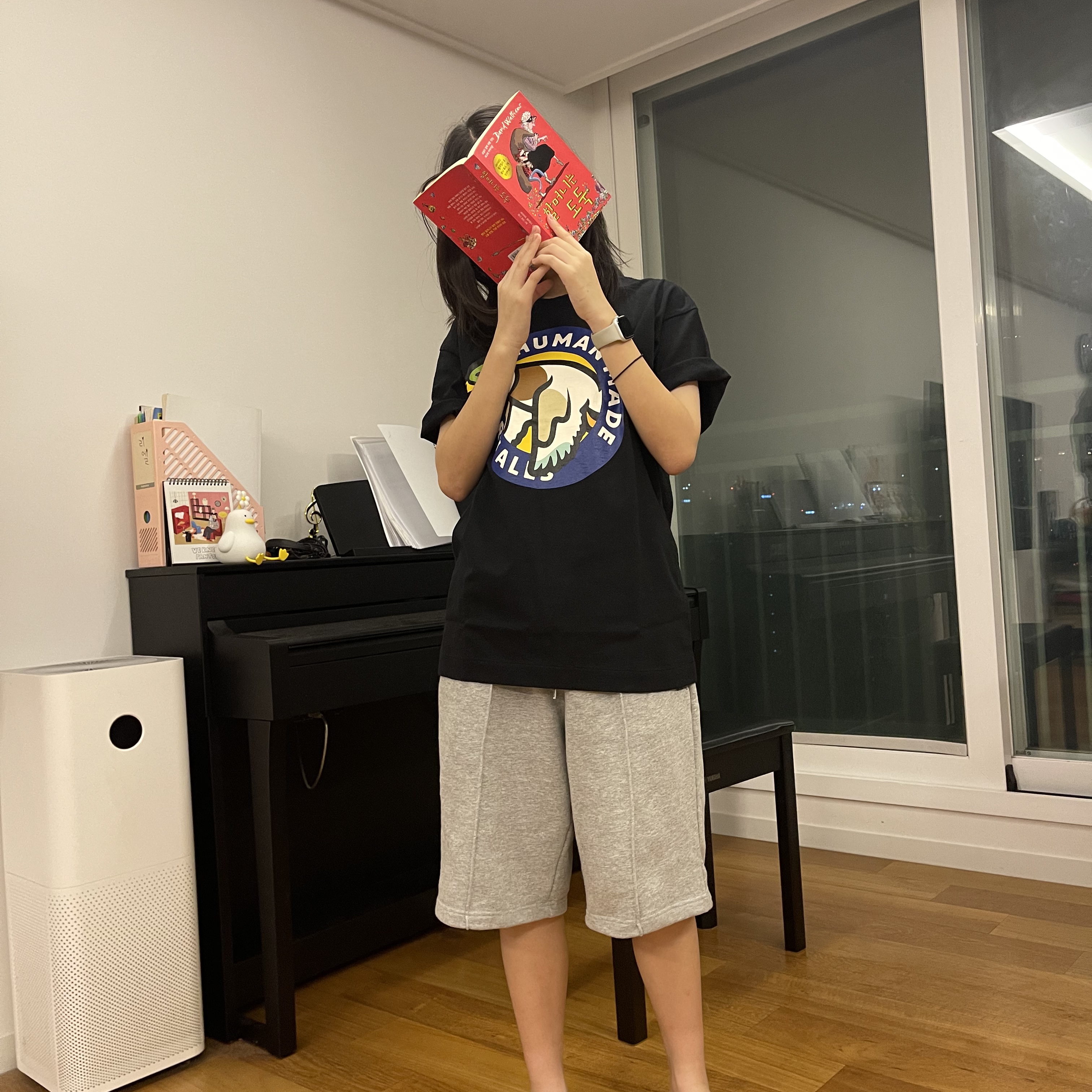 Human Made Graphic T-Shirt Black 착용 스타일 - 2