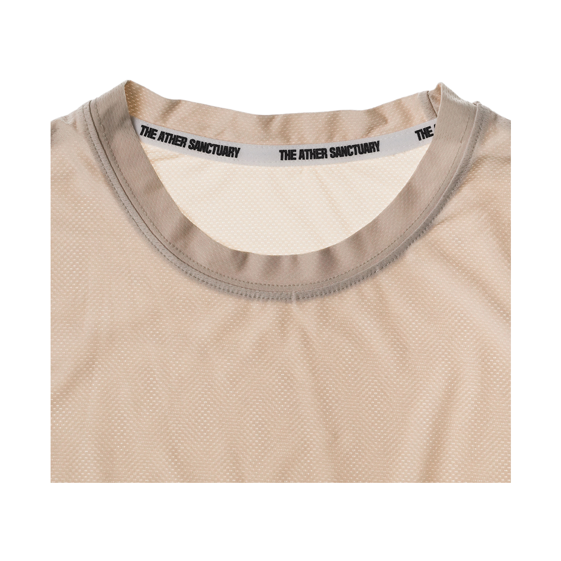 디아더생츄어리 오리진 빅로고 메쉬 반팔 티셔츠 베이지(THE ATHER SANCTUARY Origin Big Logo Mesh S/S Tee Beige) - 2