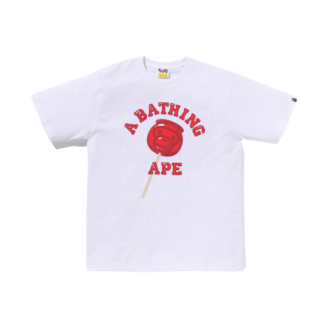 베이프 베이비 마일로 캔디 애플 티셔츠 화이트(BAPE Baby Milo Candy Apples T-Shirt White) - 1