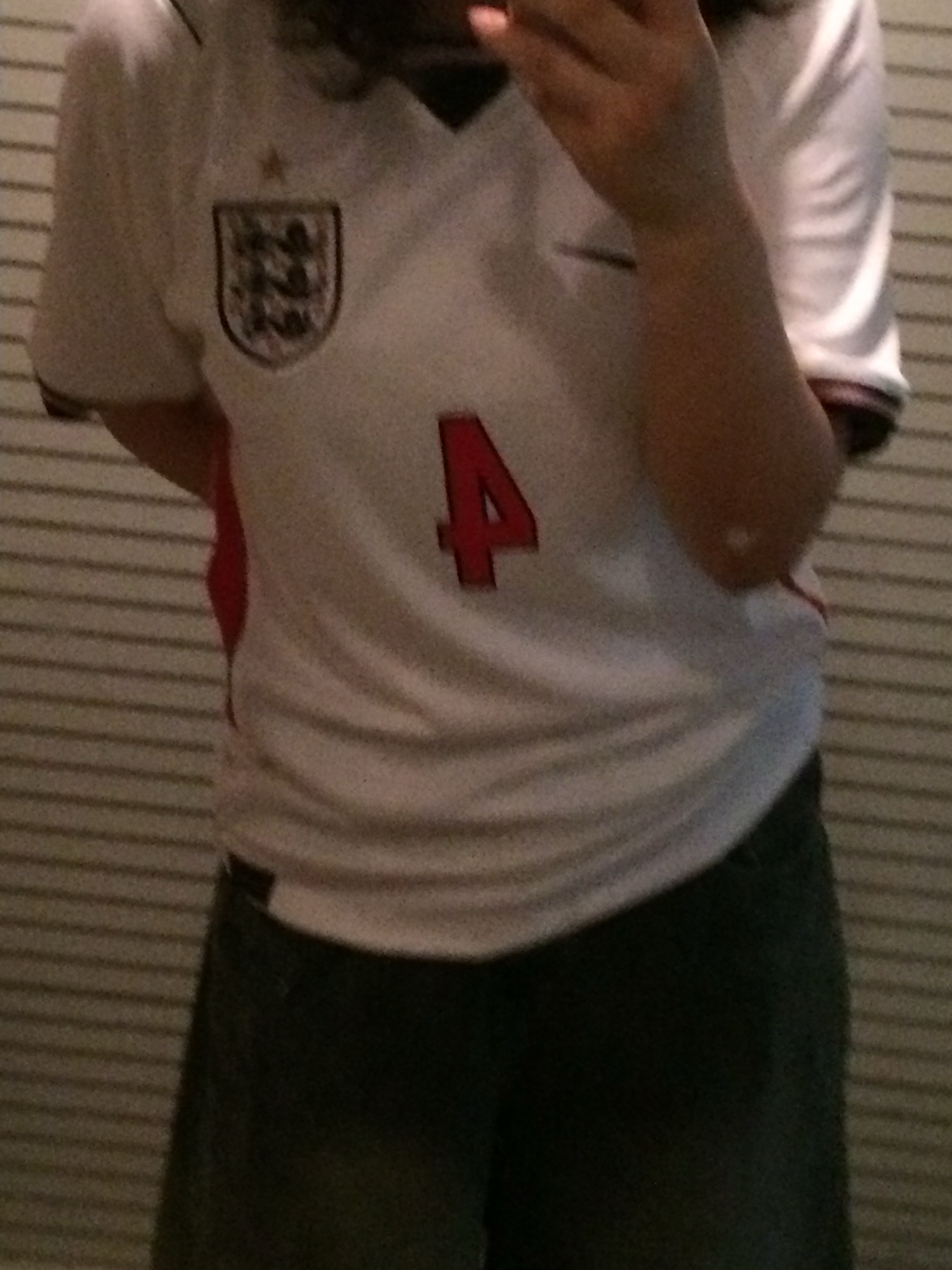 Nike England 2026 Stadium Home Dri-Fit Football Replica Jersey White Speed Red (IB5290-100) (Non Marking Ver.) 착용 스타일 - 2