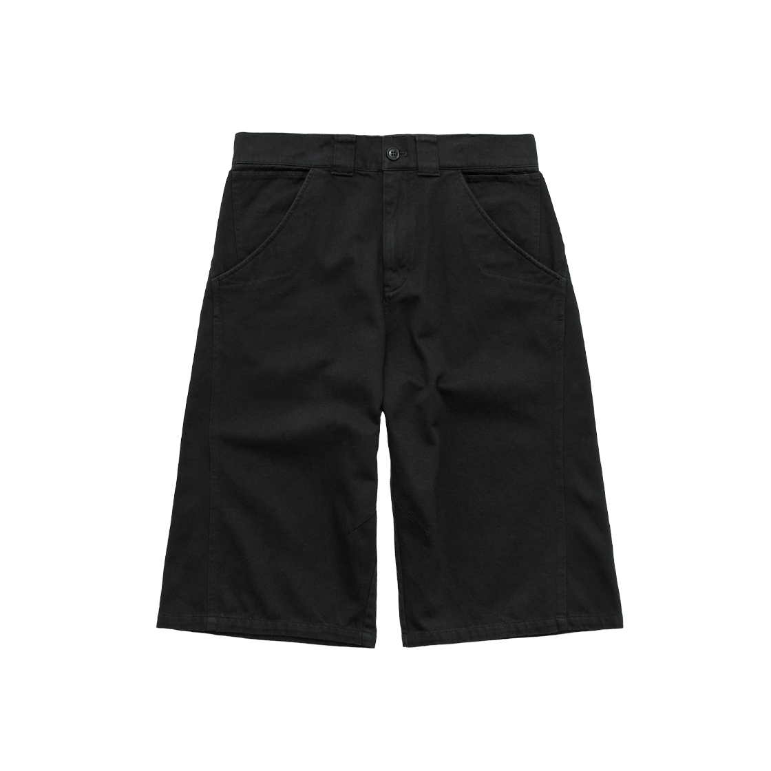 폴리테루 하프 슬래쉬 오피서 팬츠 블랙(Polyteru Half Slash Officer Pants Black)