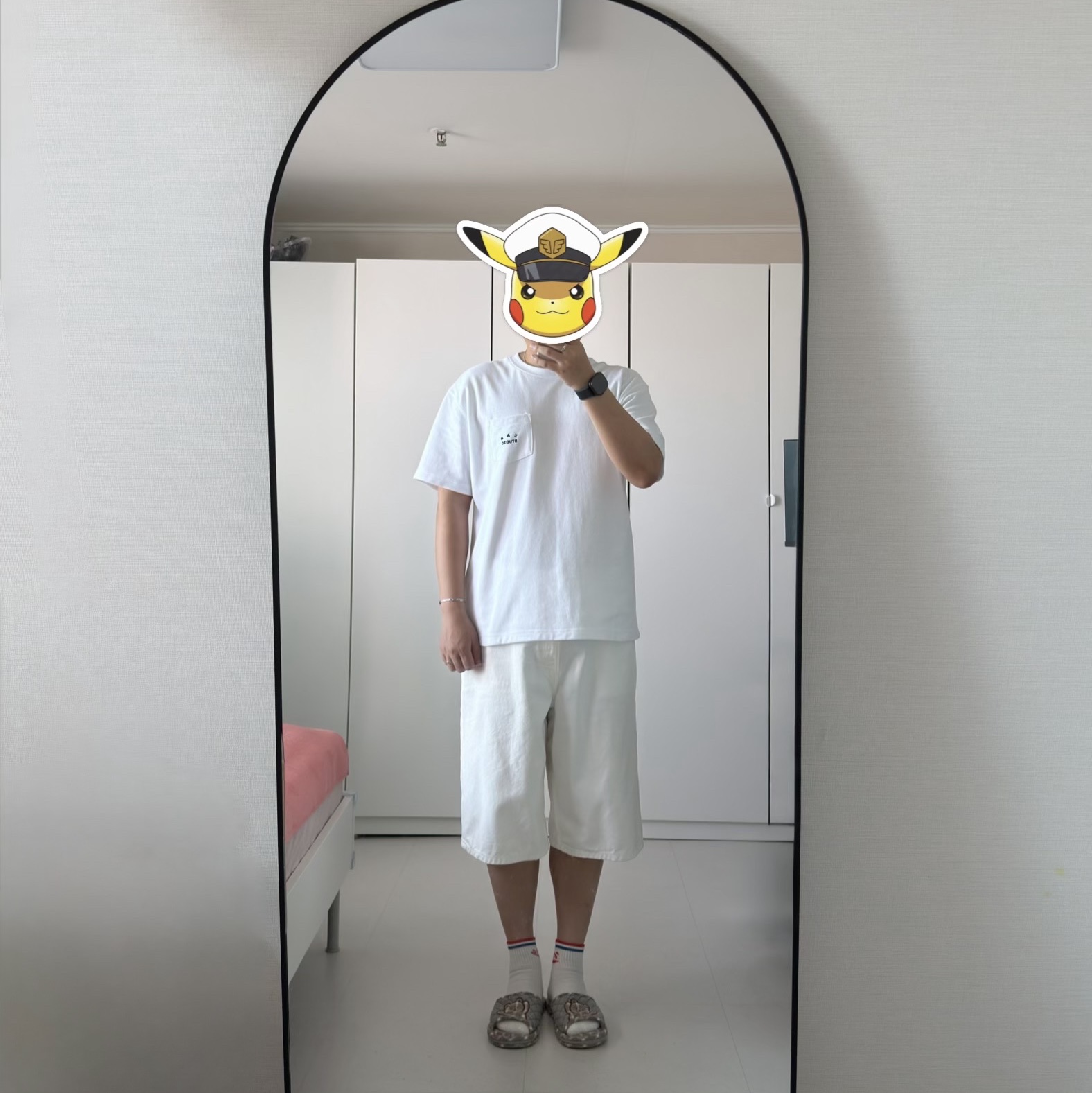 IAB Studio IAB Pocket T-shirt White 착용 스타일 - 1