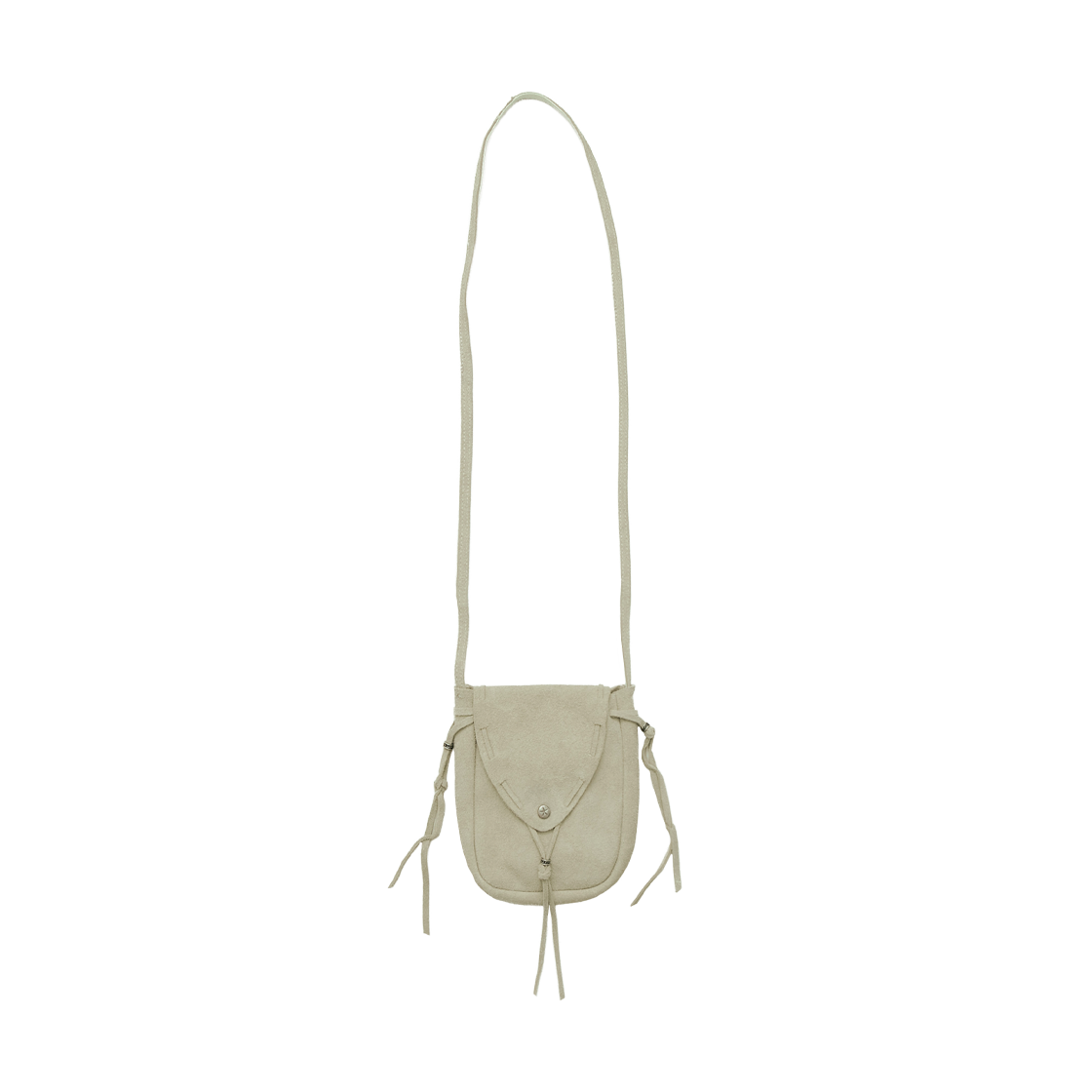 폴리테루 우먼 미니 크로스 백 스웨이드 아이보리(Polyteru Women Mini Cross Bag Suede Ivory)