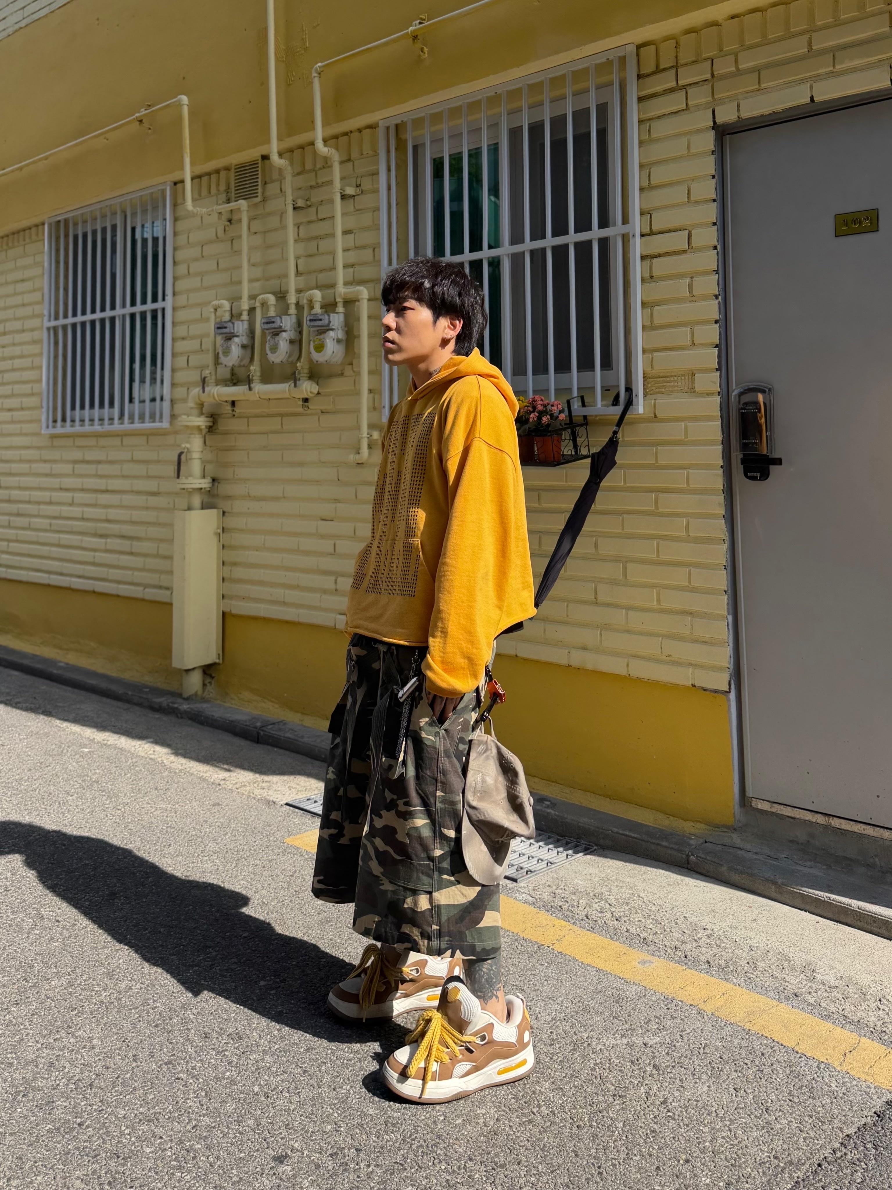 Wapworks Field Safety Bermuda Camo 착용 스타일 - 4