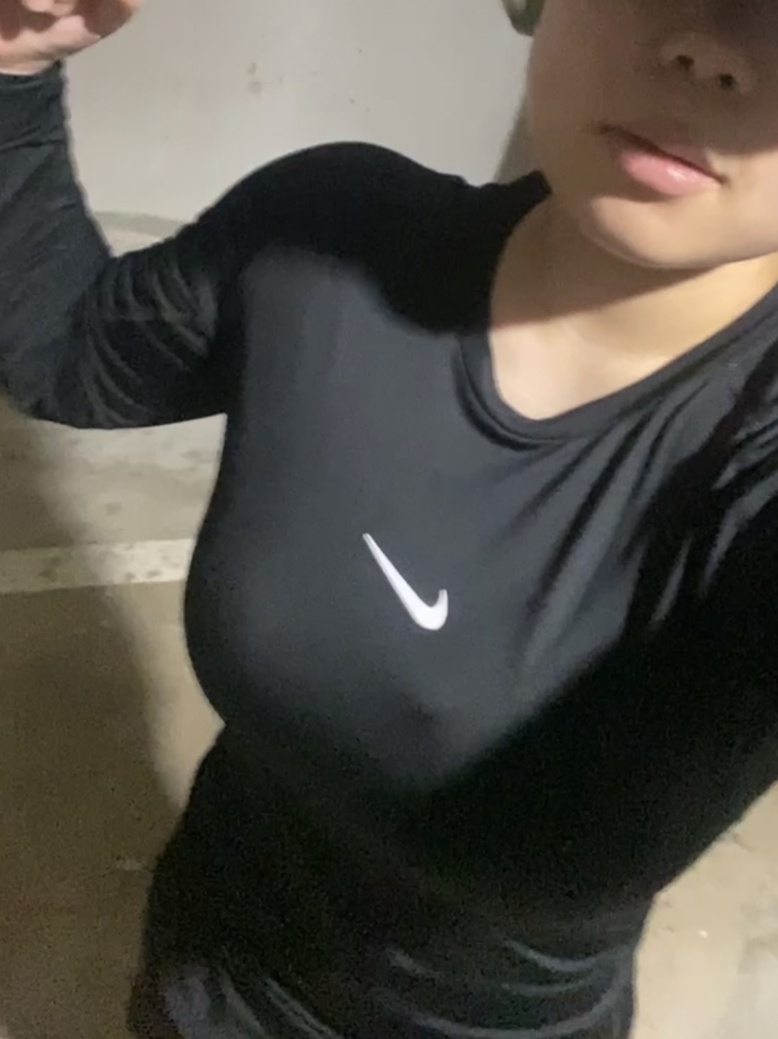 Nike Pro Dri-Fit Tight Long Sleeve Fitness Top Black - Asia 착용 스타일