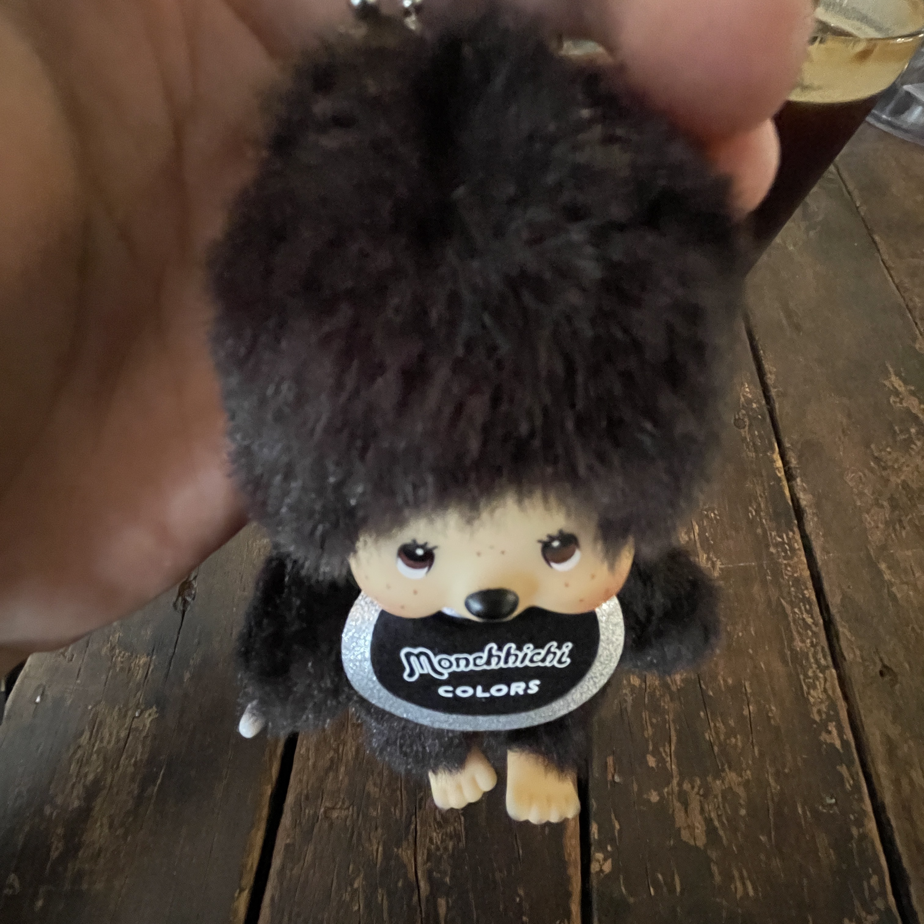 Monchhichi Colors Key Chain Black 착용 스타일 - 4