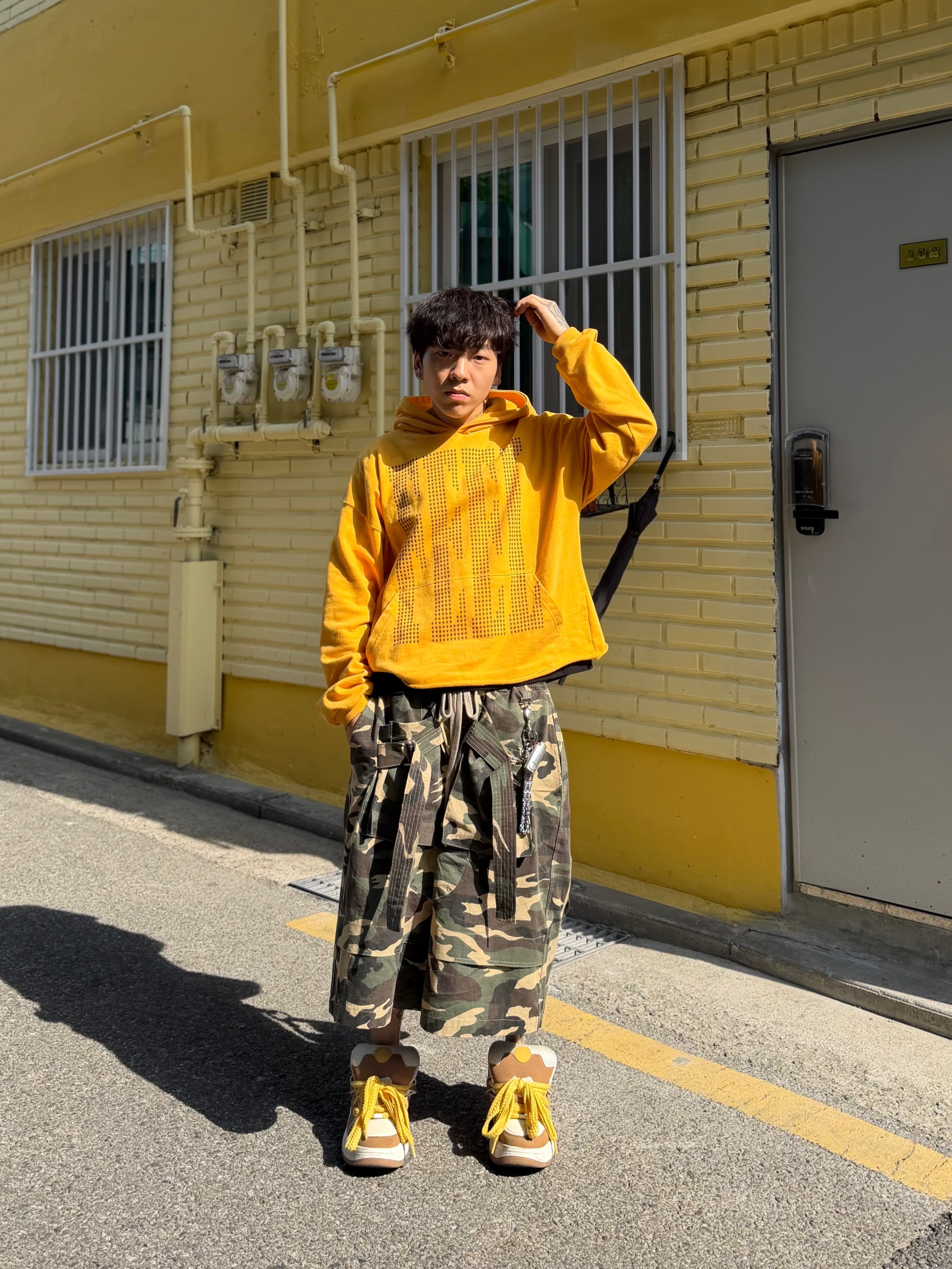 Wapworks Field Safety Bermuda Camo 착용 스타일 - 6