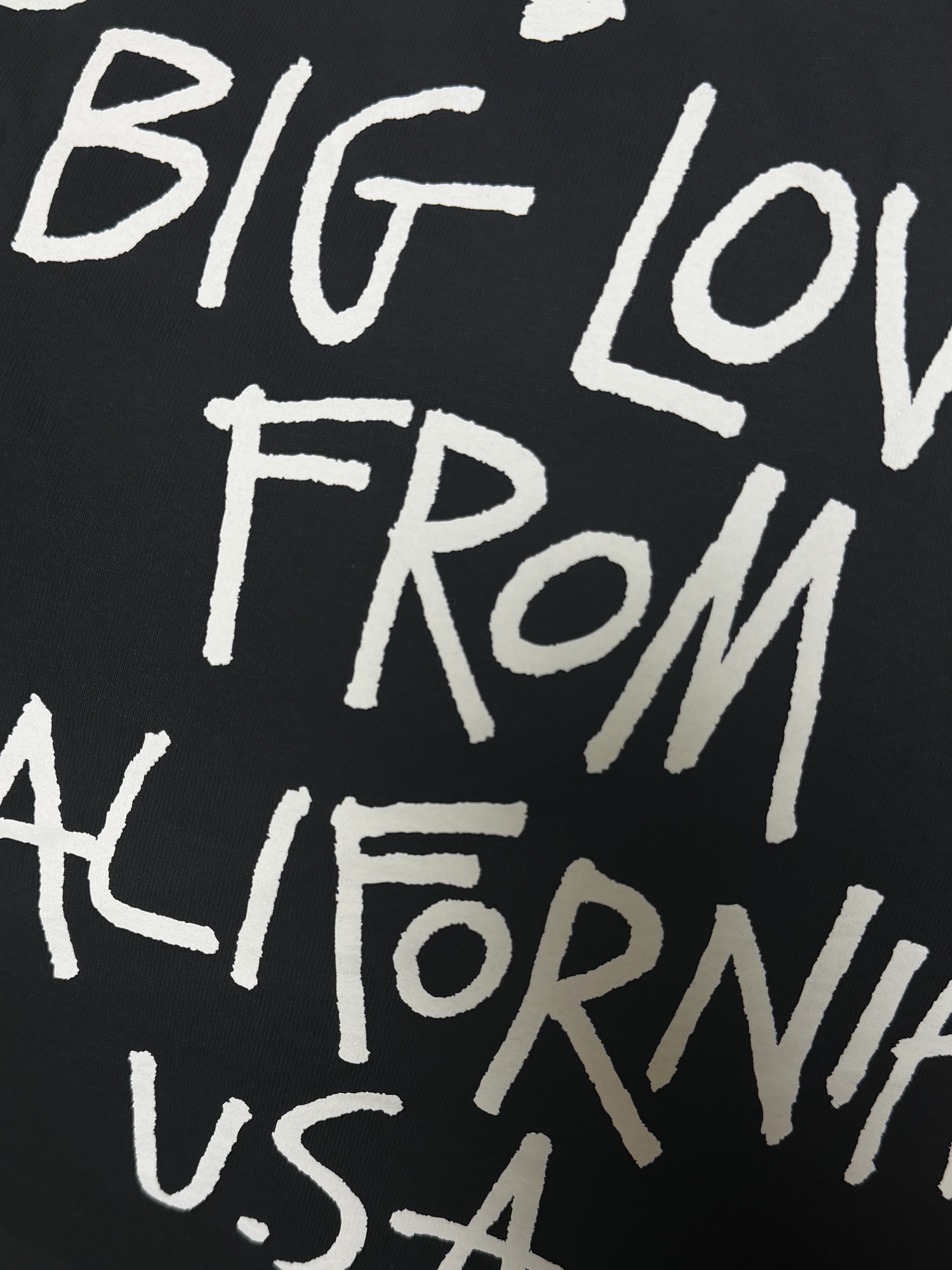 Stussy Big Love T-Shirt Black 착용 스타일 - 2