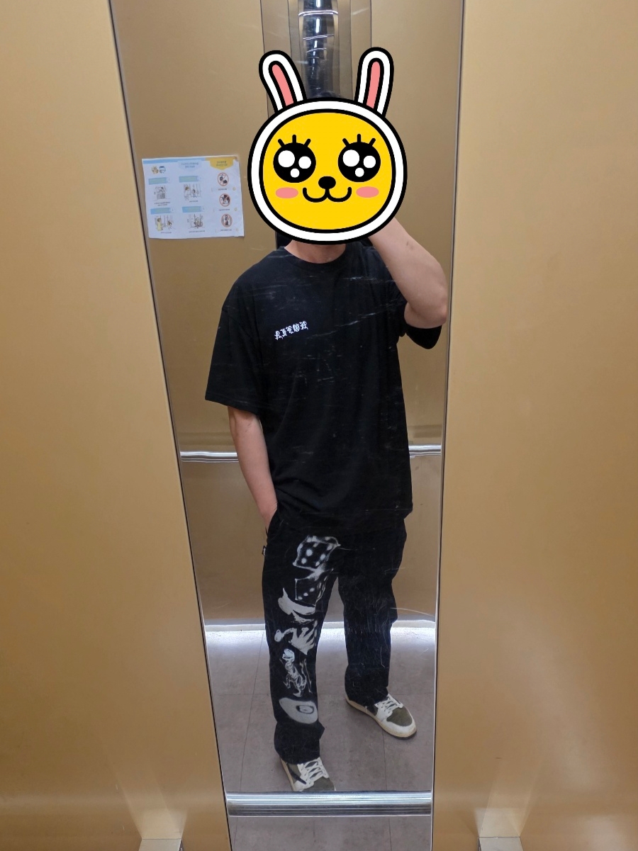 Stussy Airbrush Icon Beach Pants Black 착용 스타일