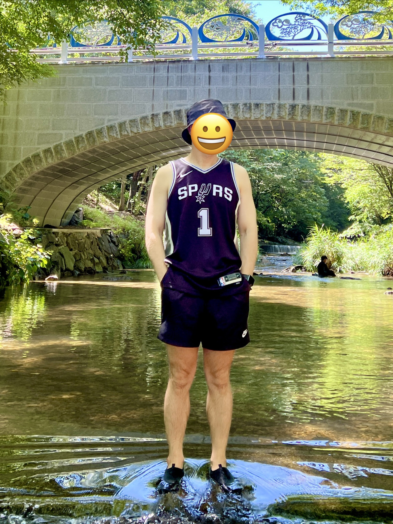 Nike San Antonio Spurs Icon Edition Dri-Fit NBA Swingman Jersey Black (DN2022-022) (Marking Ver.), Nike NSW Woven Shorts Black - Asia 착용 스타일 - 2