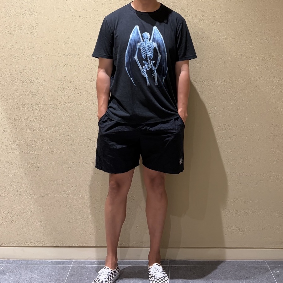 Our Legacy New Box T-Shirt Fallen Angel Print 착용 스타일 - 2