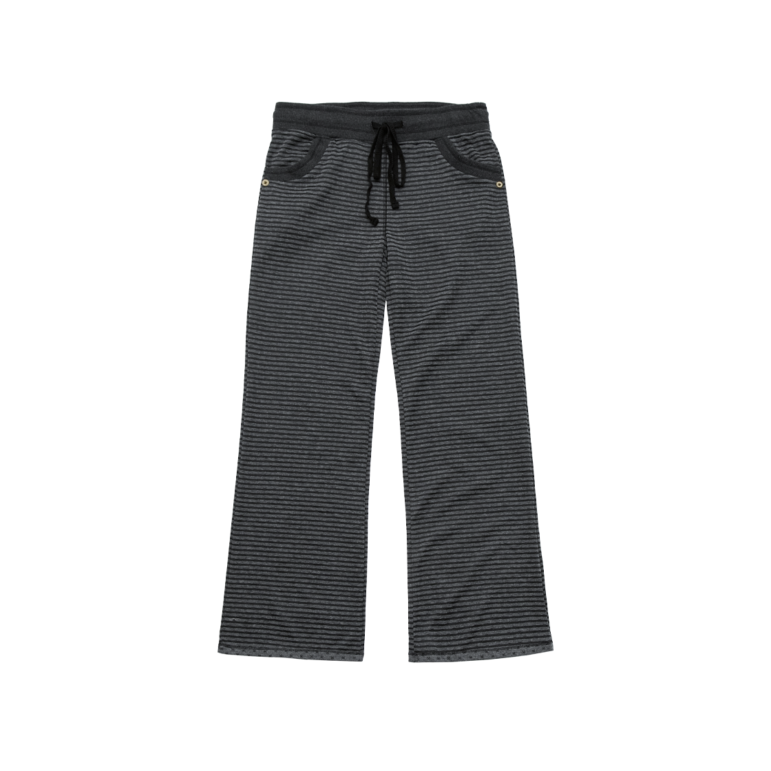 폴리테루 우먼 스트라이프 이지 팬츠 차콜(Polyteru Women Striped Easy Pants Charcoal)
