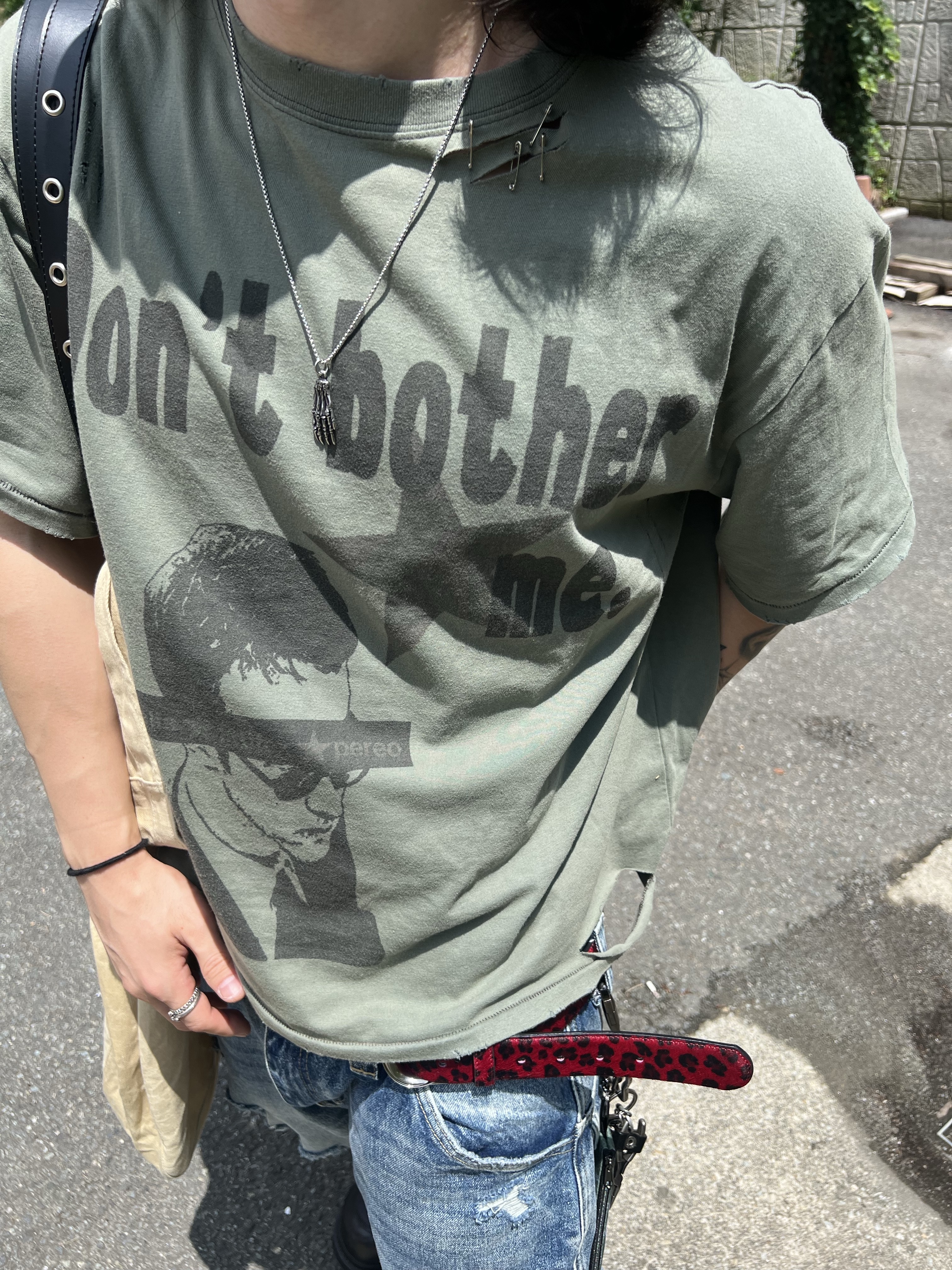 Undermycar Heavy Hoof Belt Buckle Matte Silver, Undermycar Calf Hair Module Belt Strap Red Leopard 착용 스타일 - 5