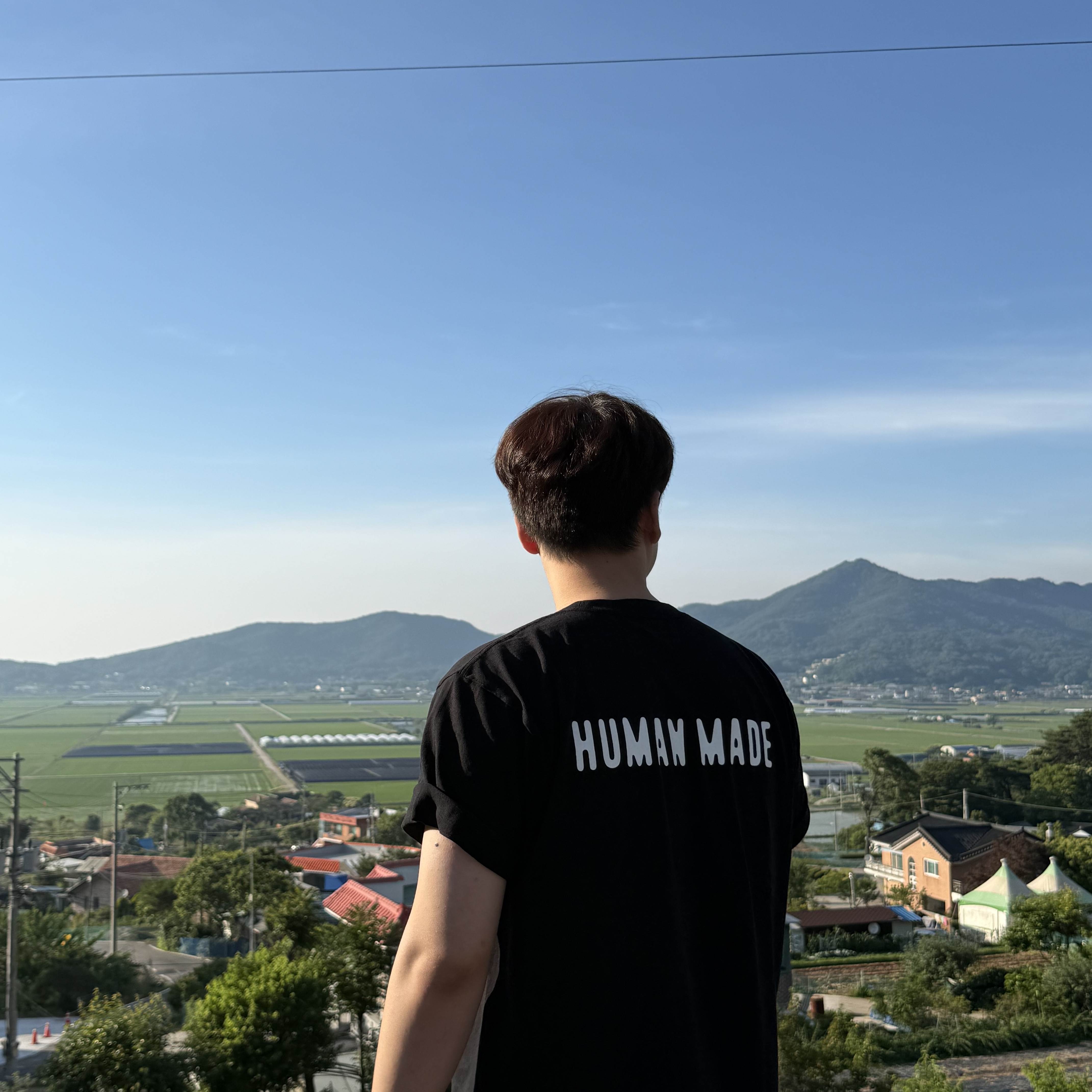 Human Made Heart Logo T-Shirt Black 착용 스타일