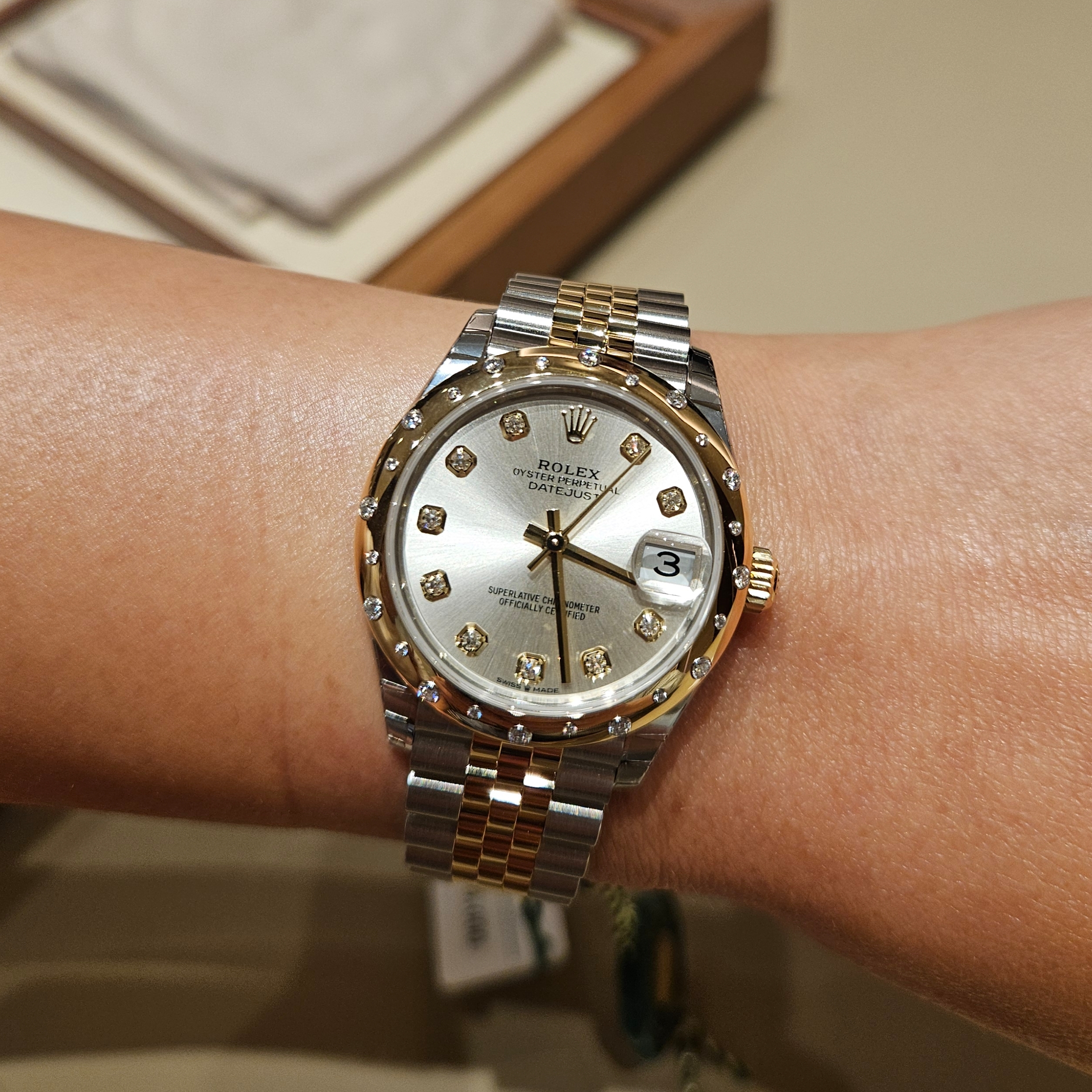 Rolex Datejust 31mm 278271 Silver Diamond-Set Jubilee 착용 스타일 - 1