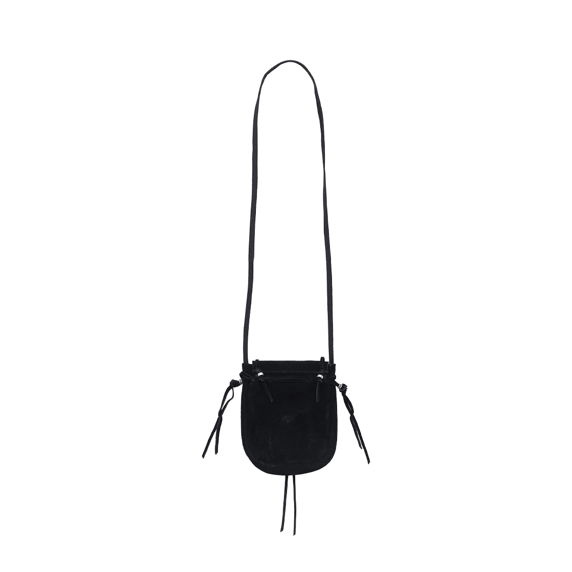 폴리테루 우먼 미니 크로스 백 스웨이드 블랙(Polyteru Women Mini Cross Bag Suede Black) - 2