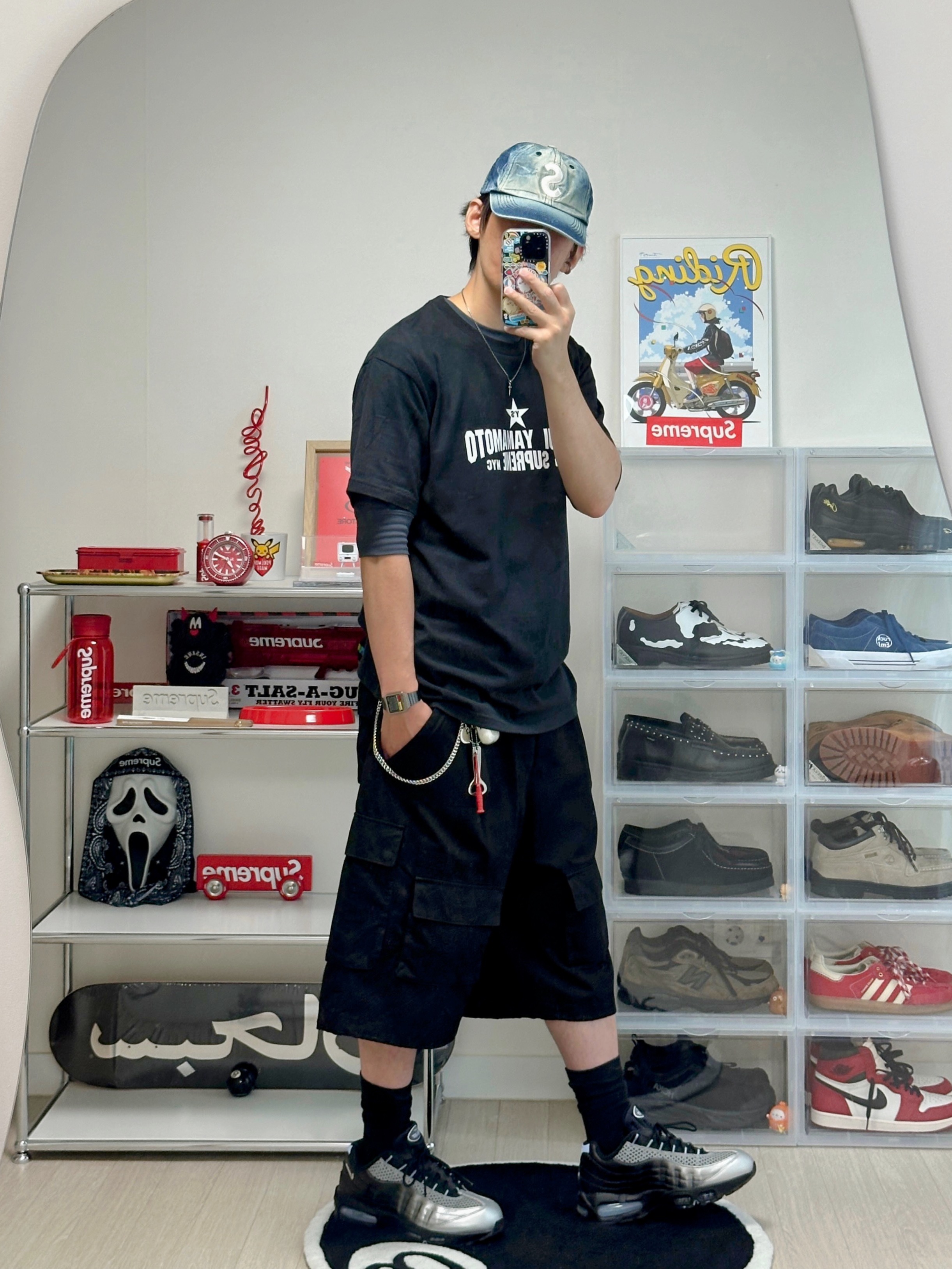 Supreme x Y's by Yohji Yamamoto Star T-Shirt Black - 25FW 착용 스타일