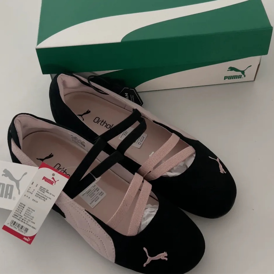 (W) Puma Speedcat Ballet Suede Puma  Black Mauve Mist 착용 스타일 - 2