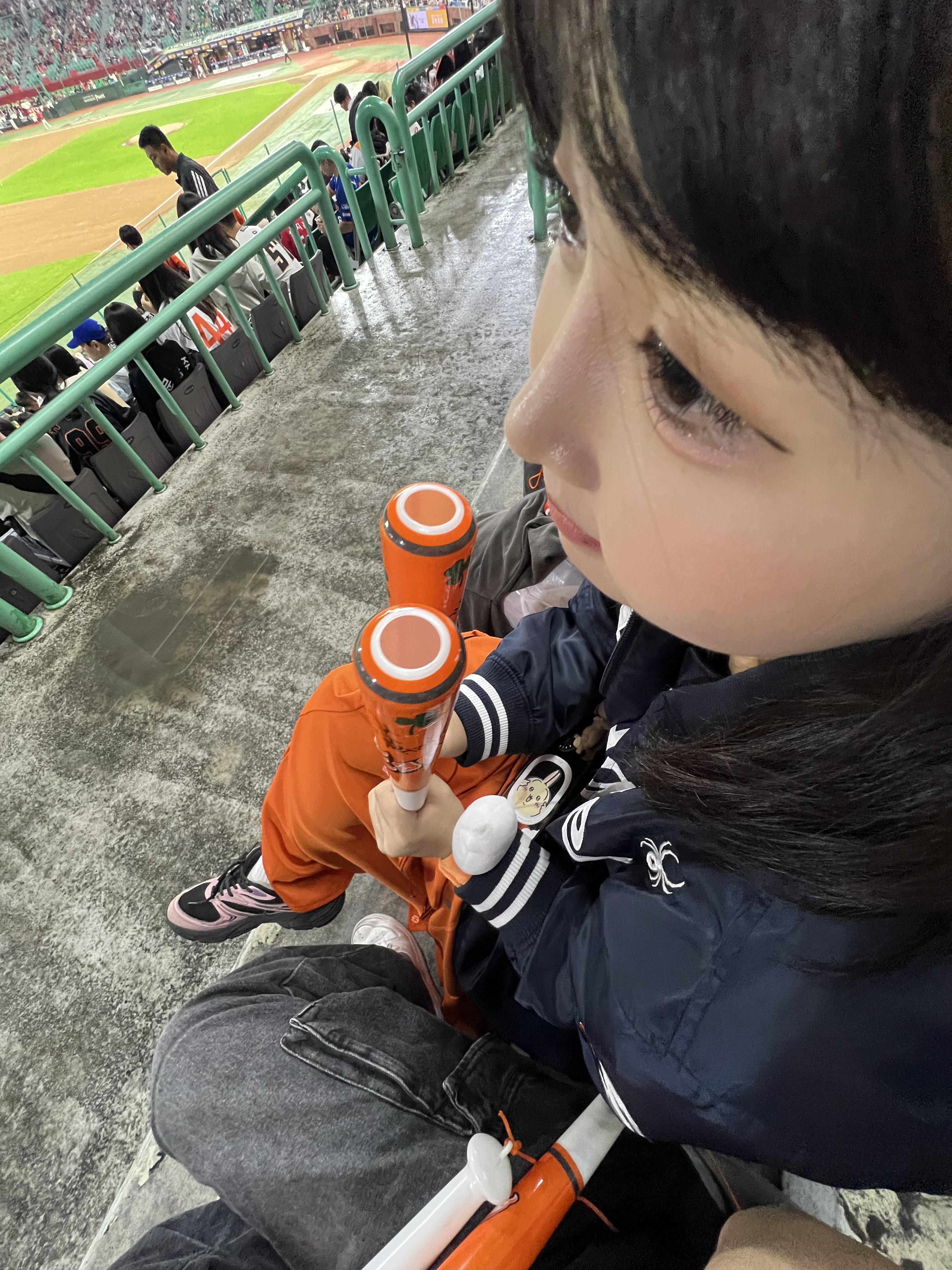 Hanwha Eagles Spyder 2024 Authentic Home Uniform Orange (Non Marking Ver.), Fila Interun Pink Black 착용 스타일 - 3