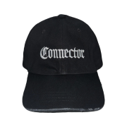AX CONNECTION Destroyed Connector Embroidered Cap Black