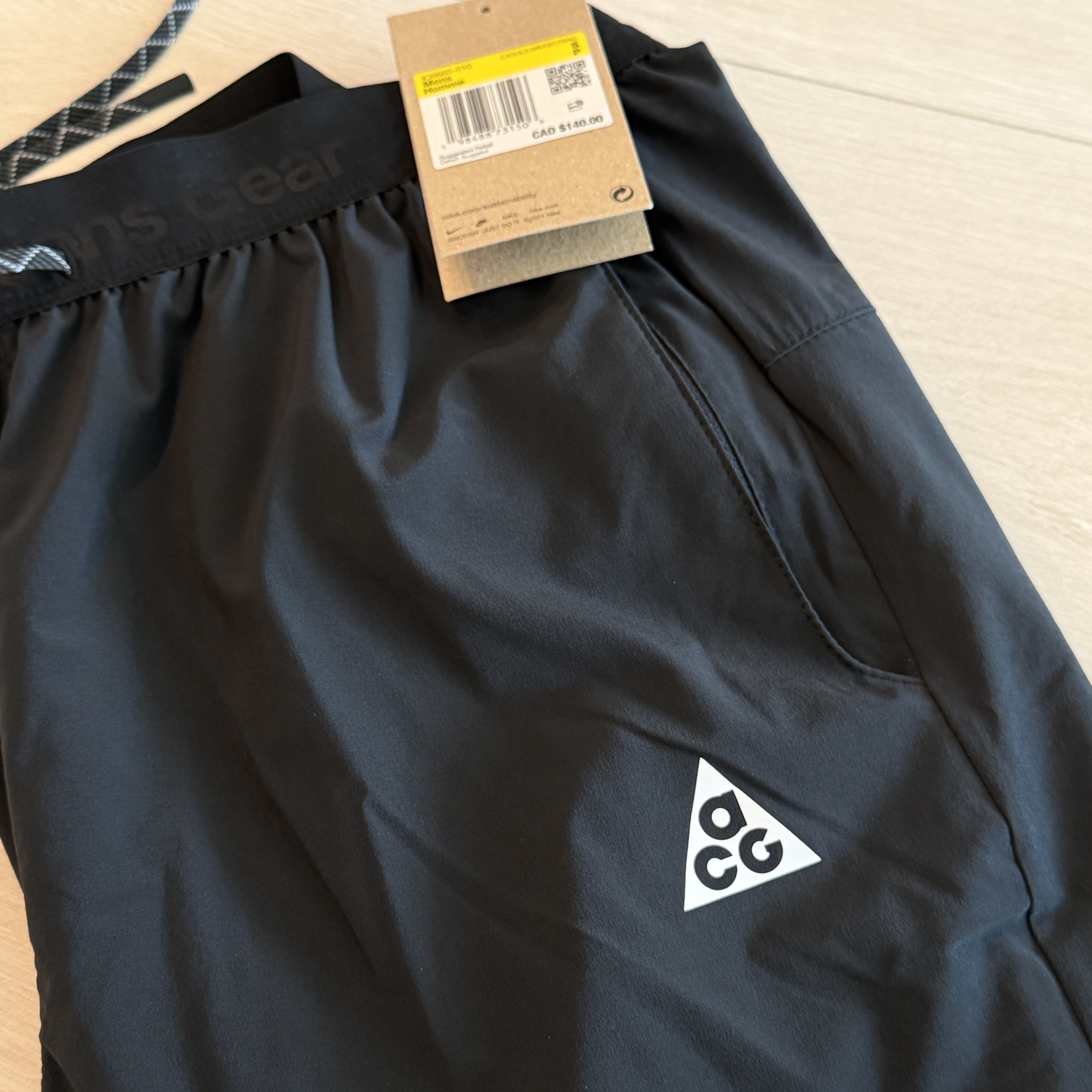 Nike ACG Lunar Ray Dri-Fit ADV Trail Running Tights Black Summit White - US/EU 착용 스타일