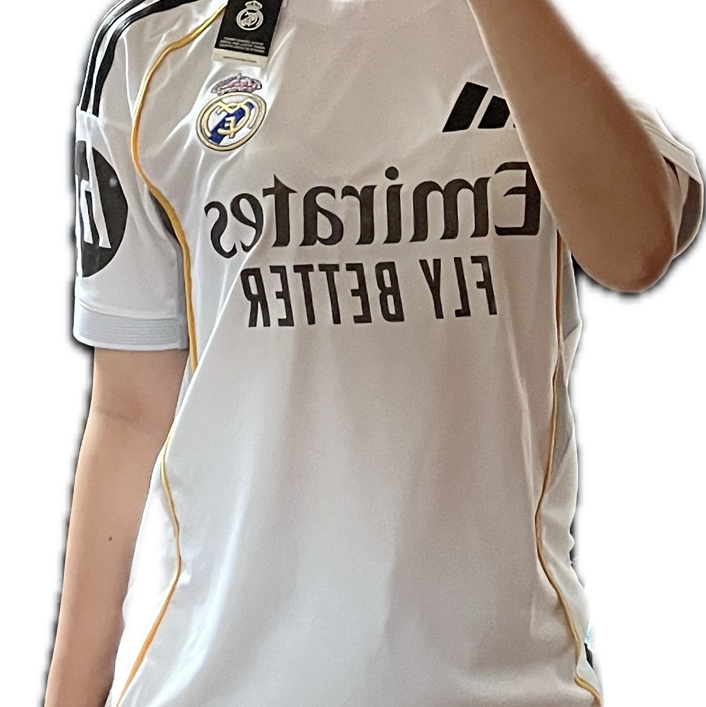Adidas Real Madrid 2025/26 Home Jersey White - KR Sizing (Non Marking Ver.) 착용 스타일