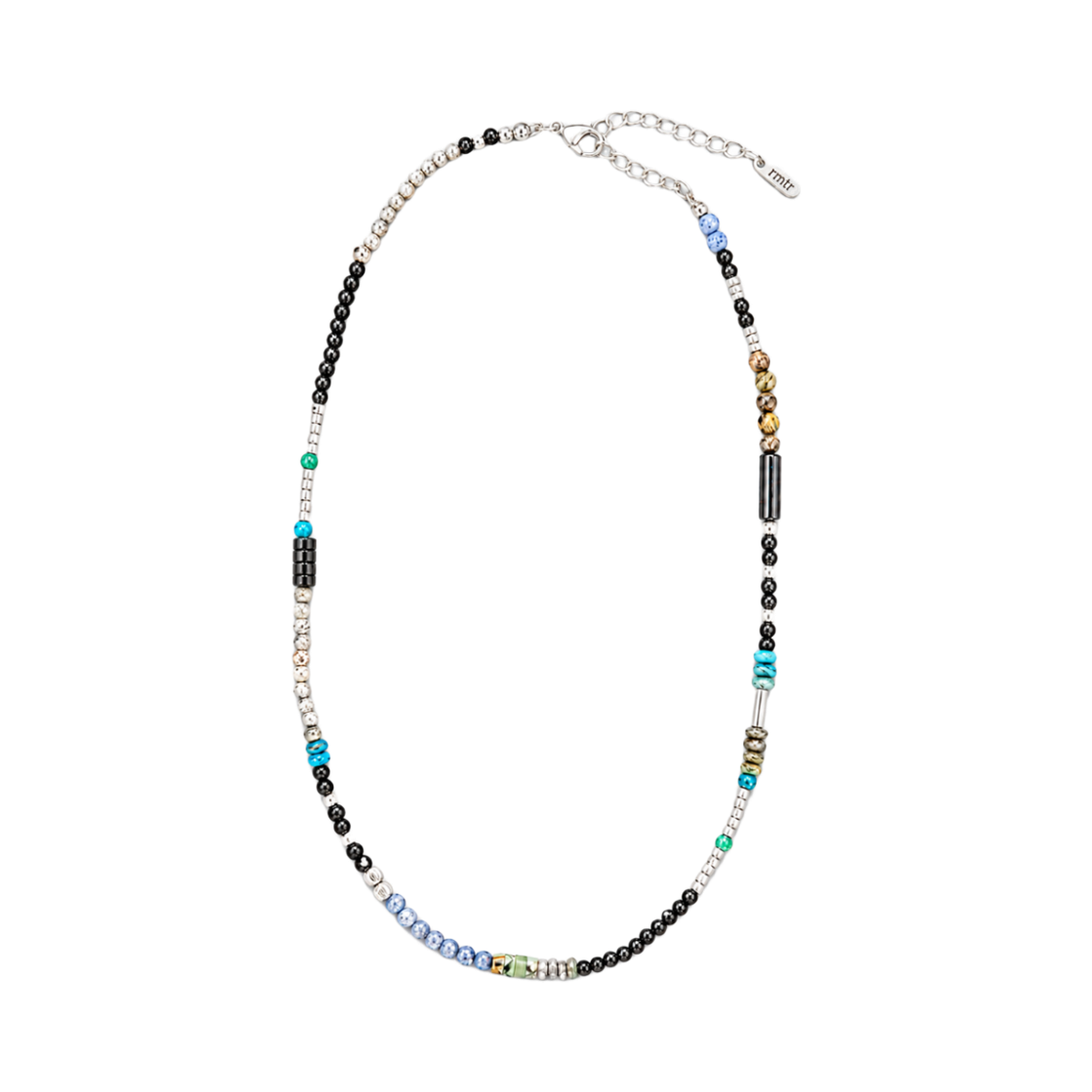 로맨티누어 SN.227 블랙 오닉스 멀티 원석 목걸이(ROMANTINUER SN.227 Black Onyx Multi-Stone Necklace) - 1