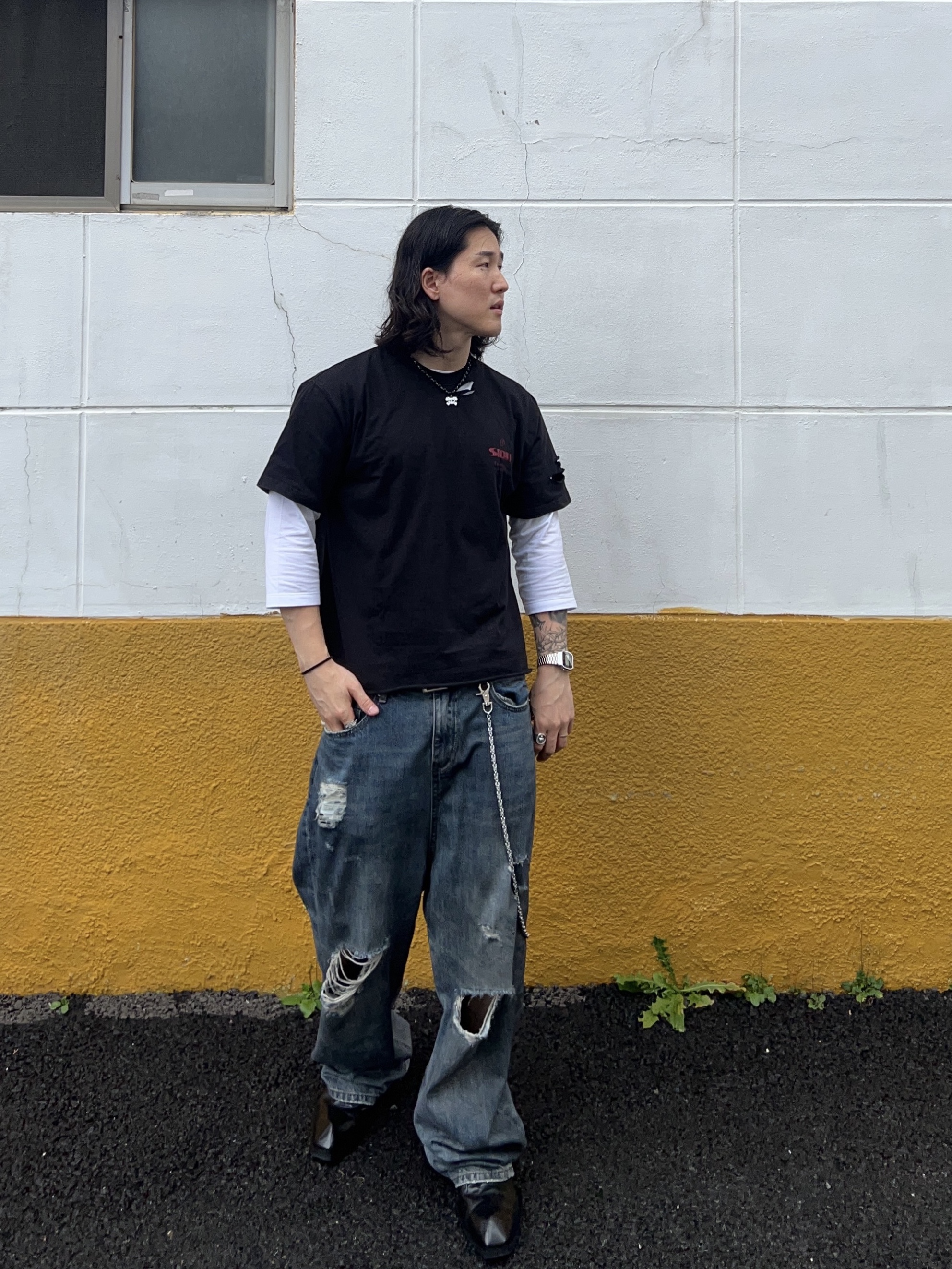 Undermycar Sioki Louisette T-Shirt Ox Blood - 22SS, CSC x Soulesures SC:ENE 001 착용 스타일 - 4