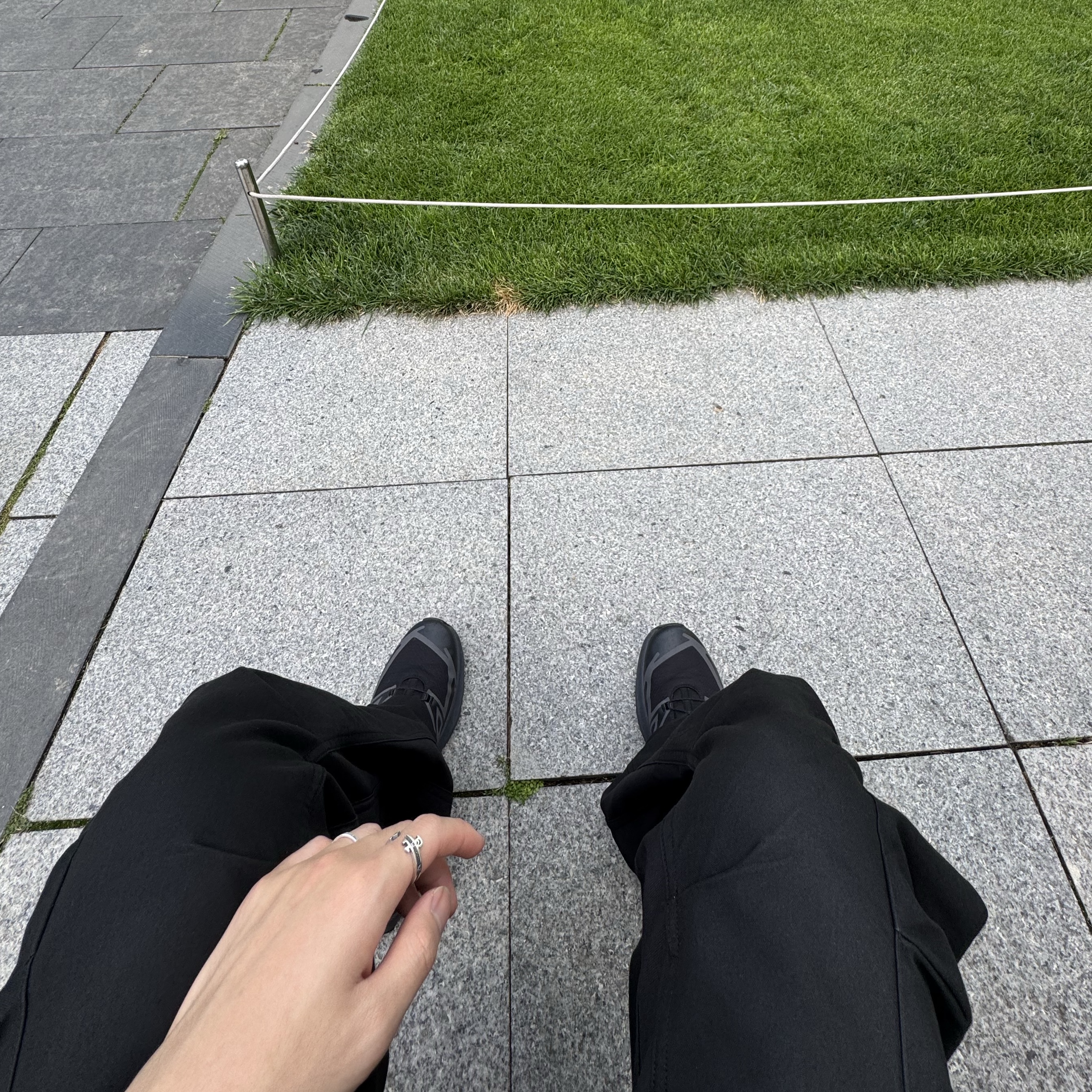 Ignota Core:15 Shell Cargo Pants Black, [프리오더] Polyteru 925 Silver Ring 001 Symbol P 착용 스타일 - 2