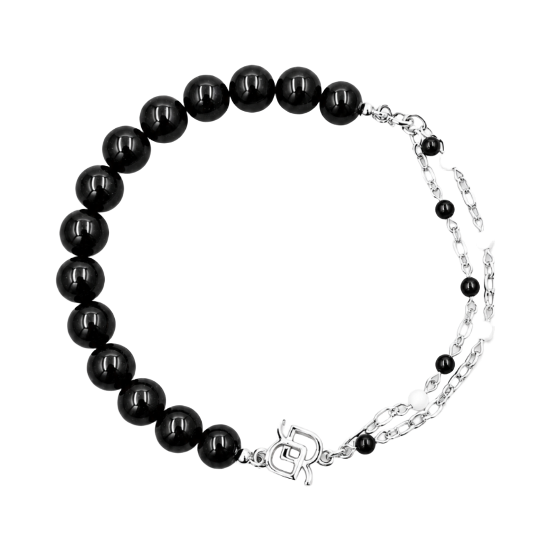 로맨티누어 SN.233 블랙 비즈 밴딩 팔찌(ROMANTINUER SN.233 Black Bead Stretch Bracelet)