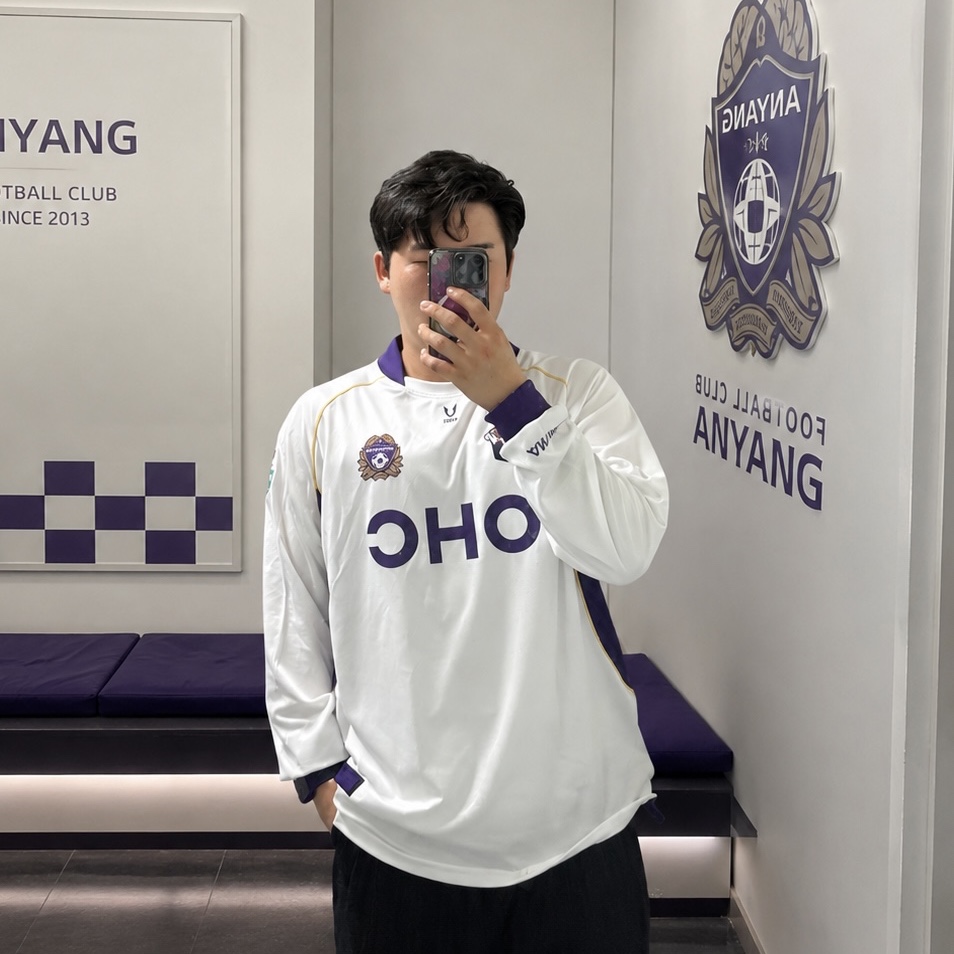 BDNS x FC Anyang Champion L/S Jersey Violet, BDNS x FC Anyang Champion S/S Jersey White 착용 스타일