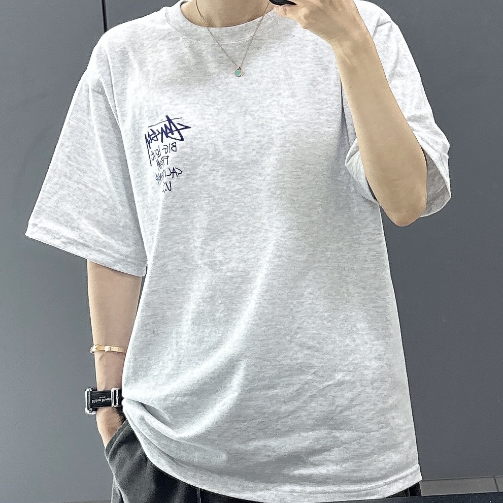 Stussy Big Love T-Shirt Ash Heather 착용 스타일