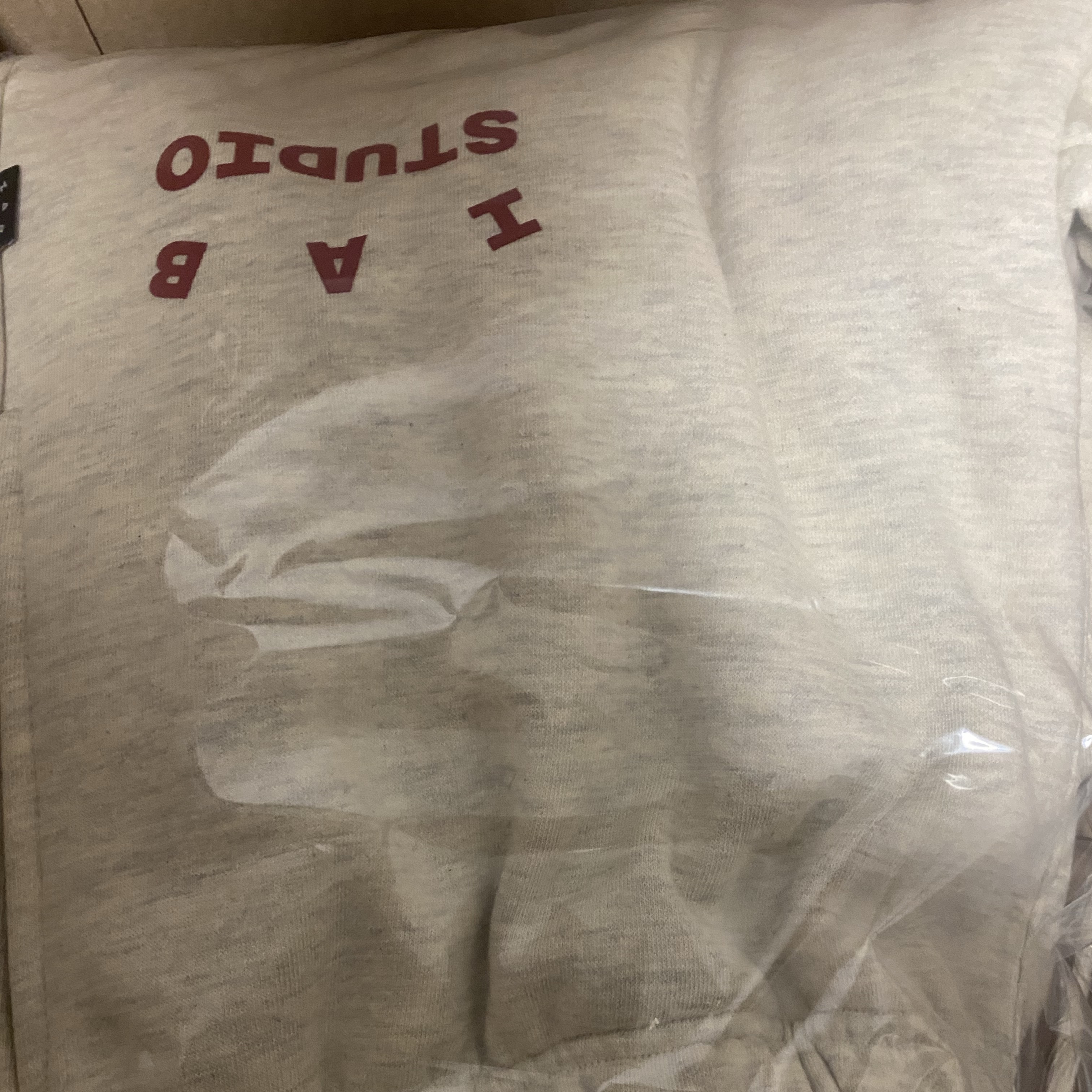 IAB Studio Sweatpants Oatmeal Burgundy - 23SS 착용 스타일