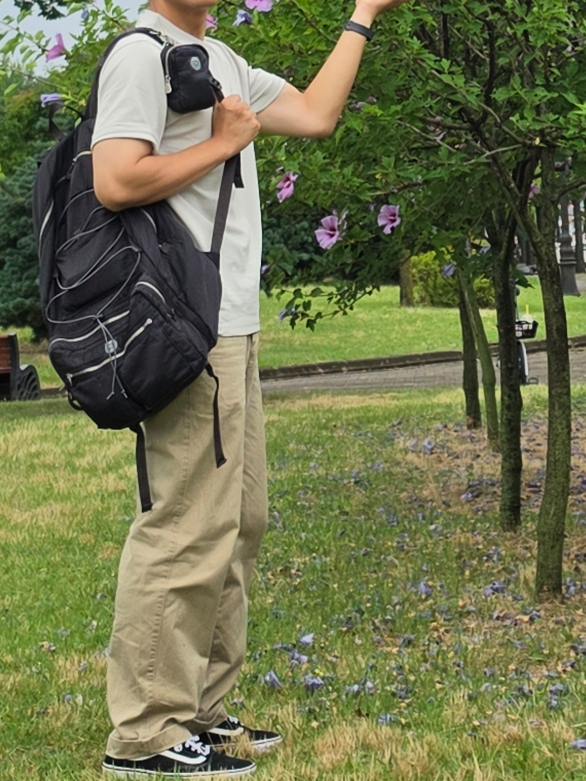 Porter Classic Super Nylon Day Pack L Black 착용 스타일