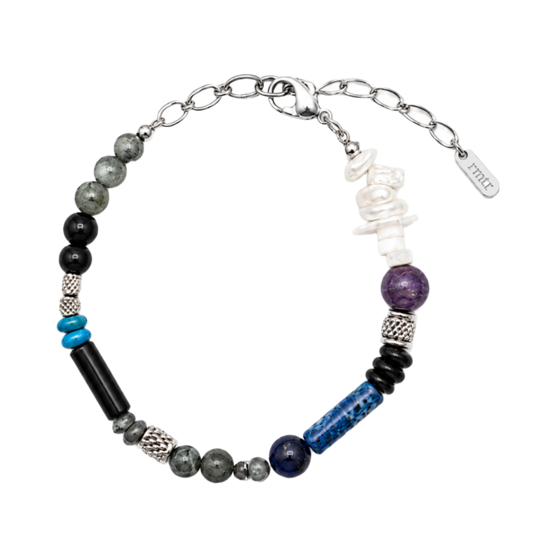 로맨티누어 SN.236 자개 원석 비즈 팔찌(ROMANTINUER SN.236 Mother-of-Pearl Gemstone Bead Bracelet)