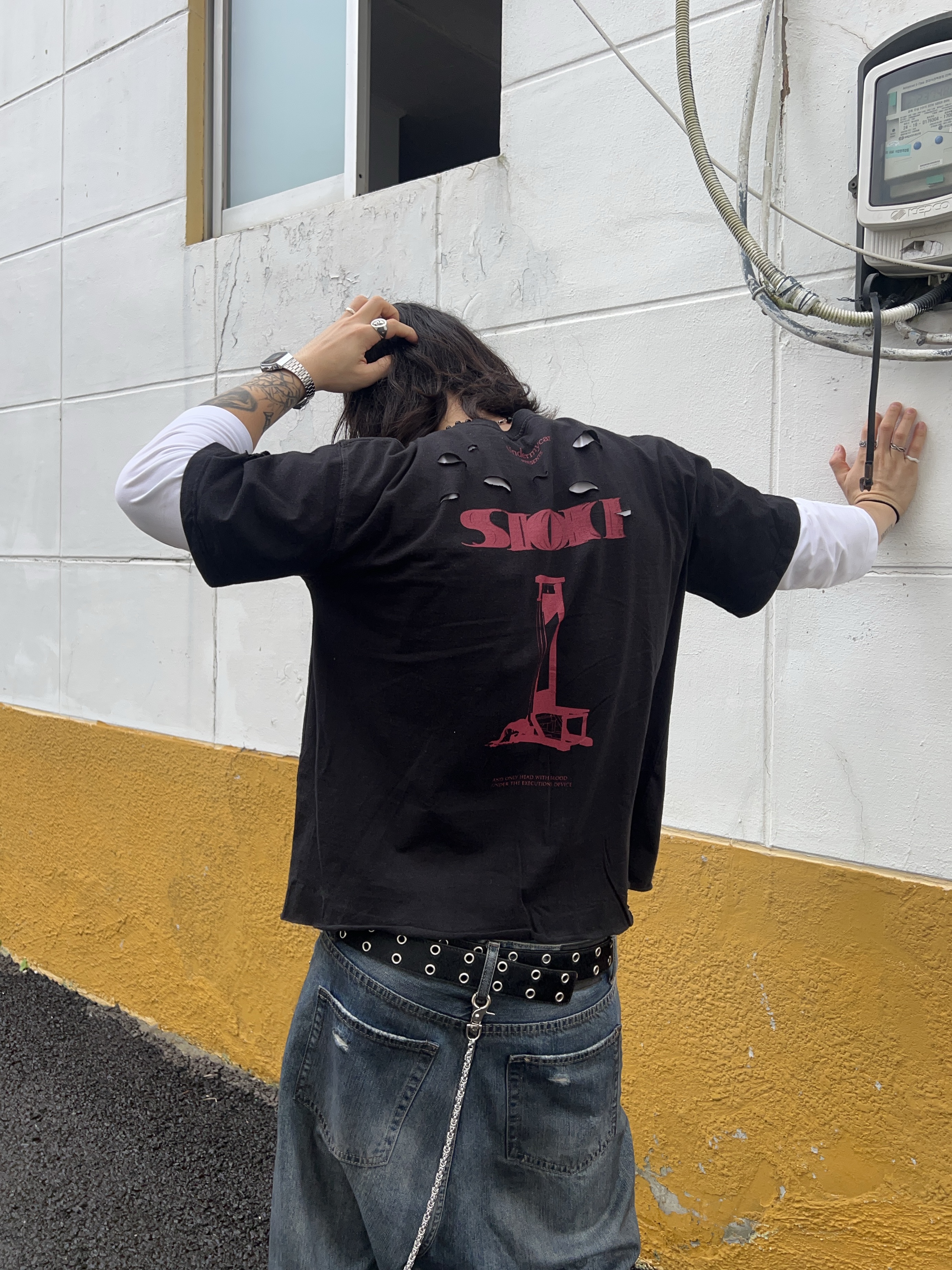 Undermycar Sioki Louisette T-Shirt Ox Blood - 22SS, CSC x Soulesures SC:ENE 001 착용 스타일 - 1