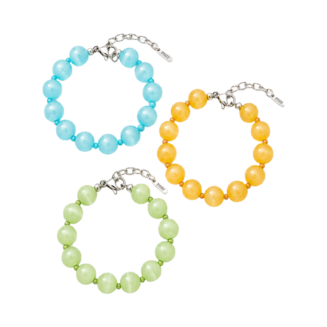 로맨티누어 SN.230 글로시 볼드 비즈 팔찌 (3컬러)(ROMANTINUER SN.230 Glossy Bold Bead Bracelet (3 Colors))