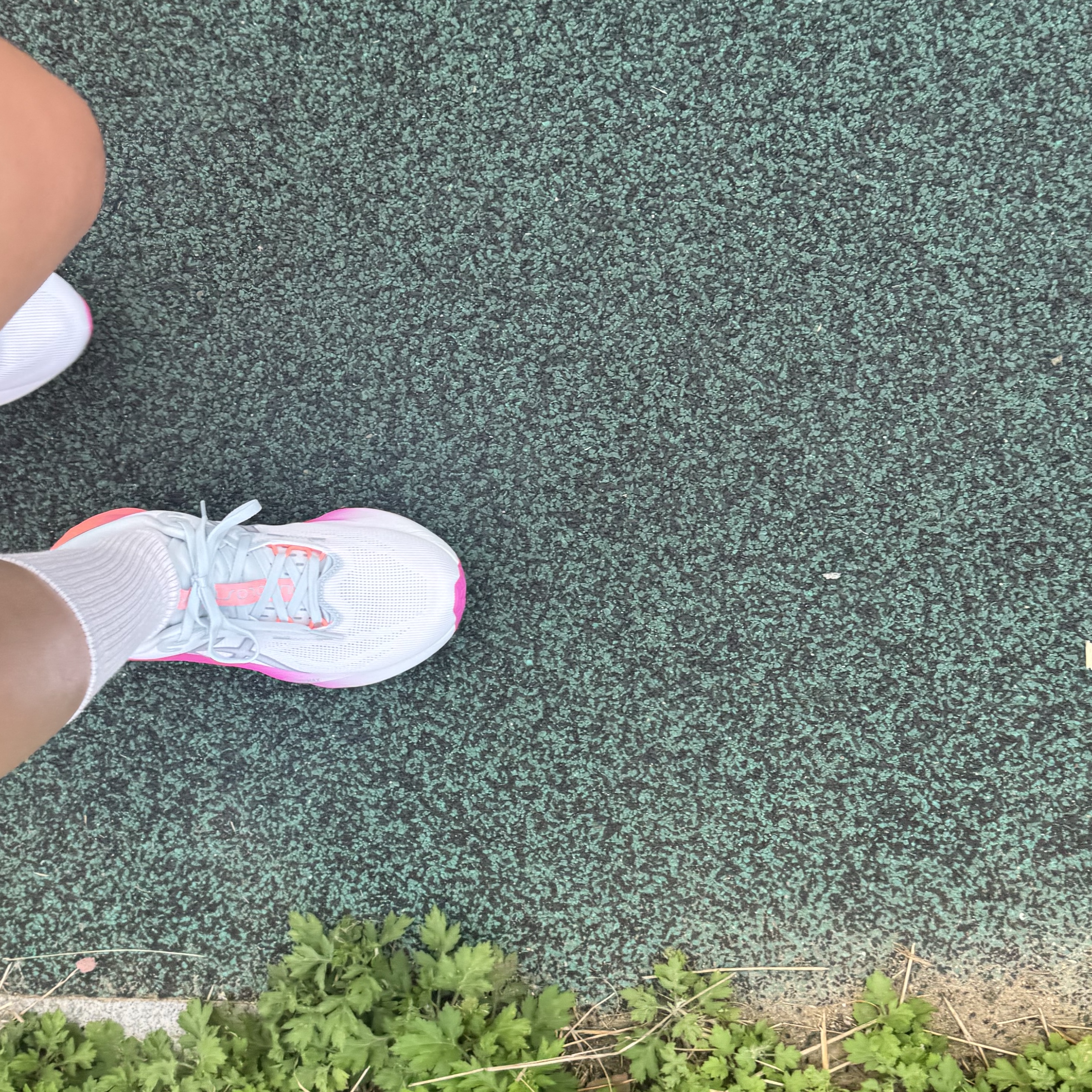 (W) Asics Novablast 5 Sunny Sizzle Sky Digital Sakura 착용 스타일